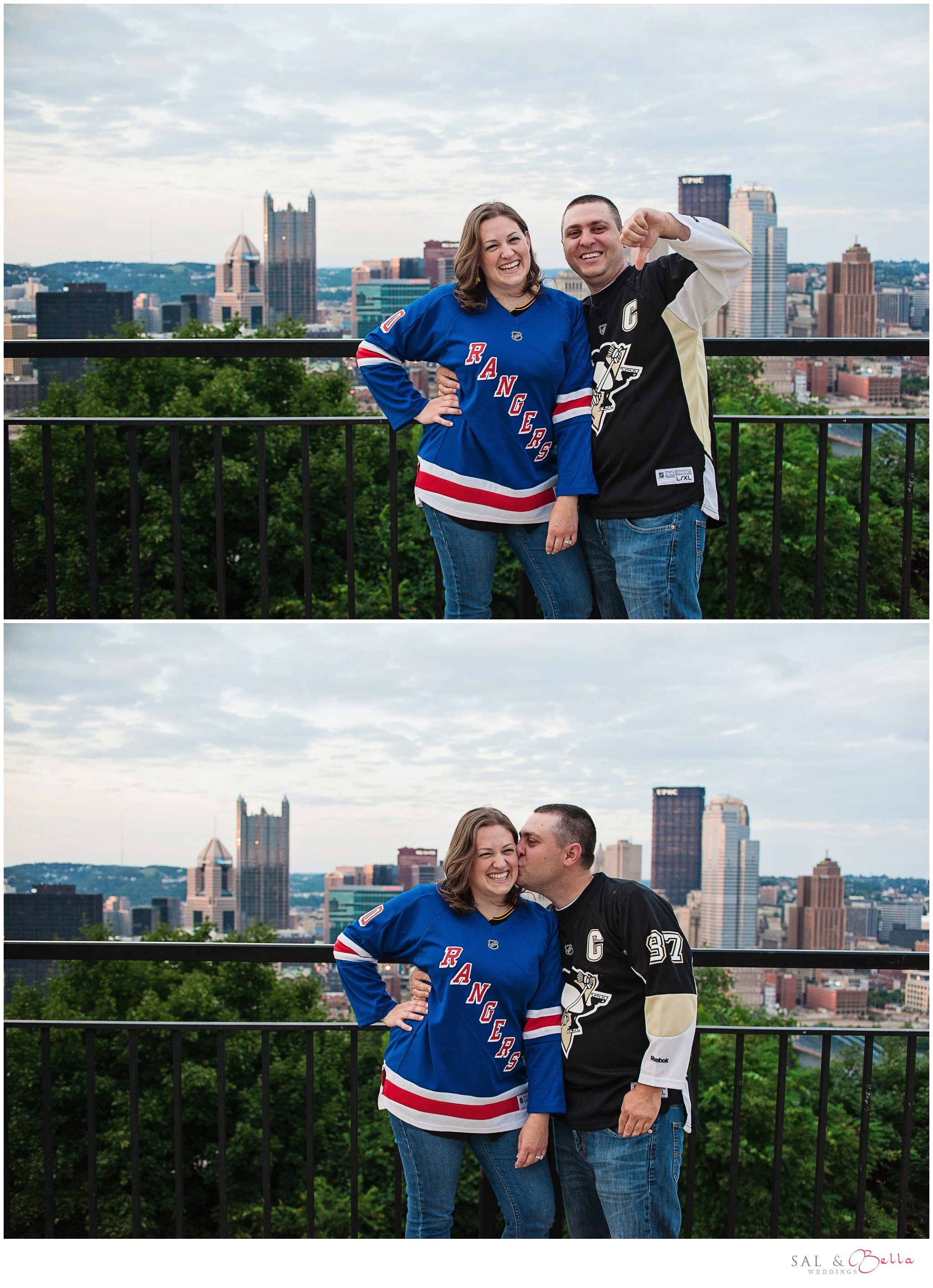 Pens vs Rangers Mt Washington Engagement Photos