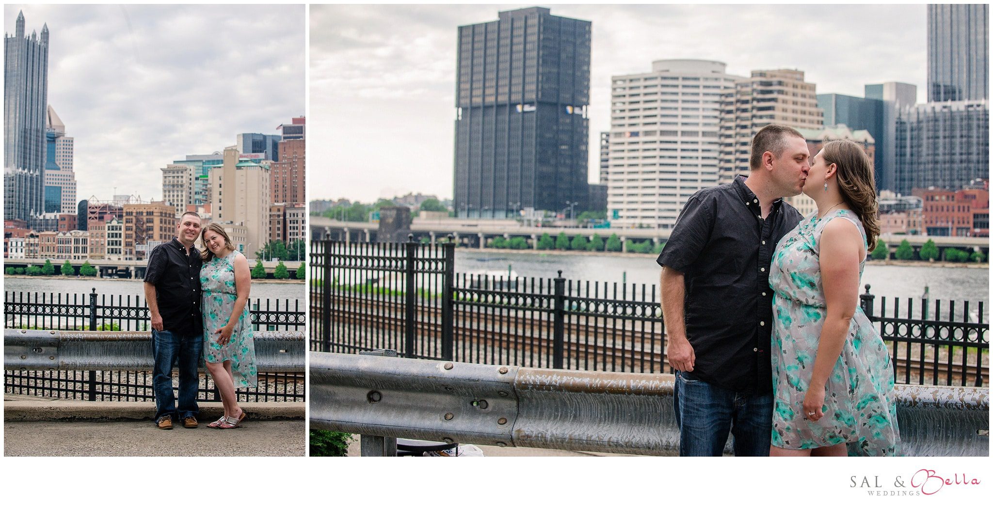 Engagement photos at Station square
