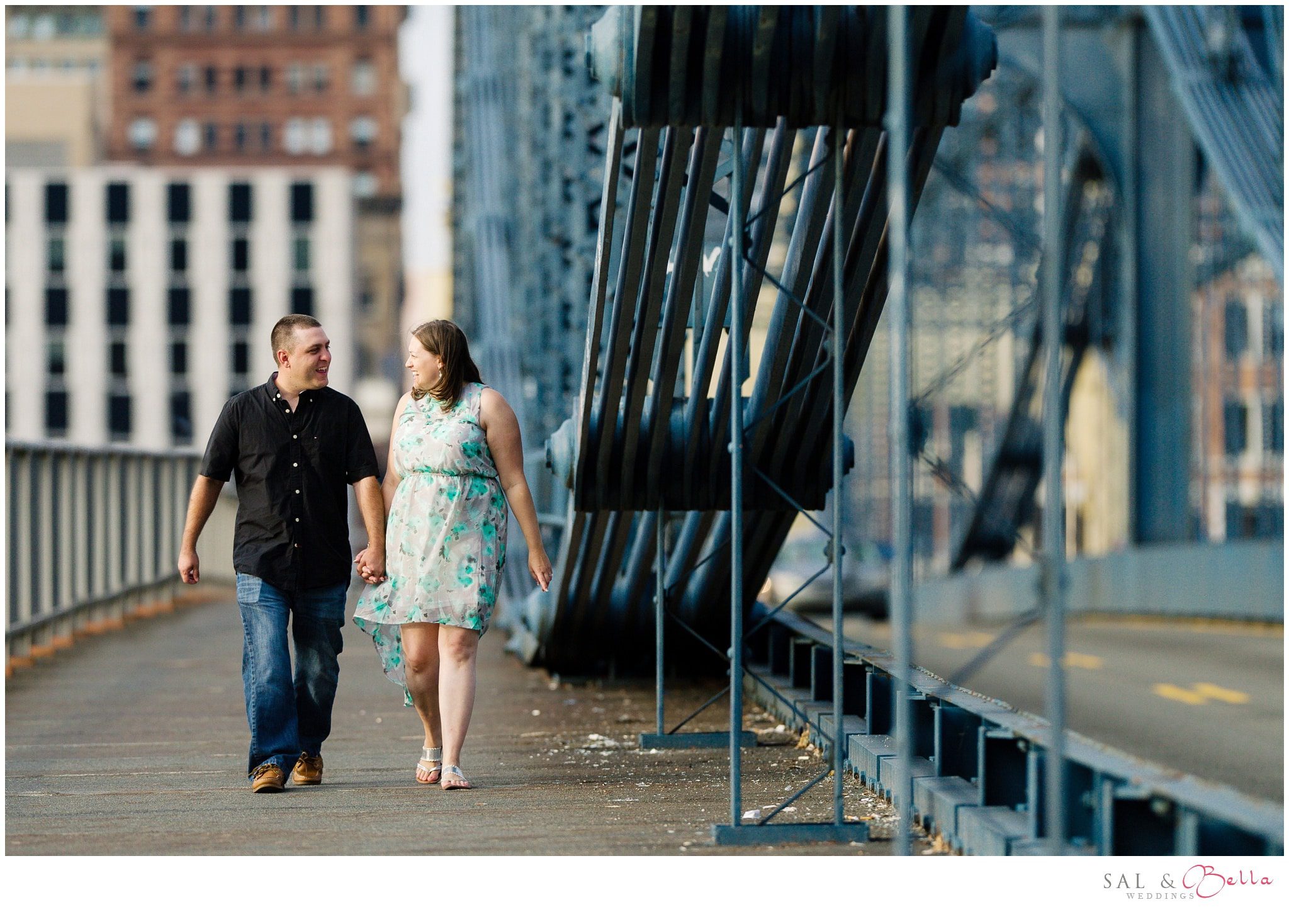 Smithfield Street Bridge Engagement Photos