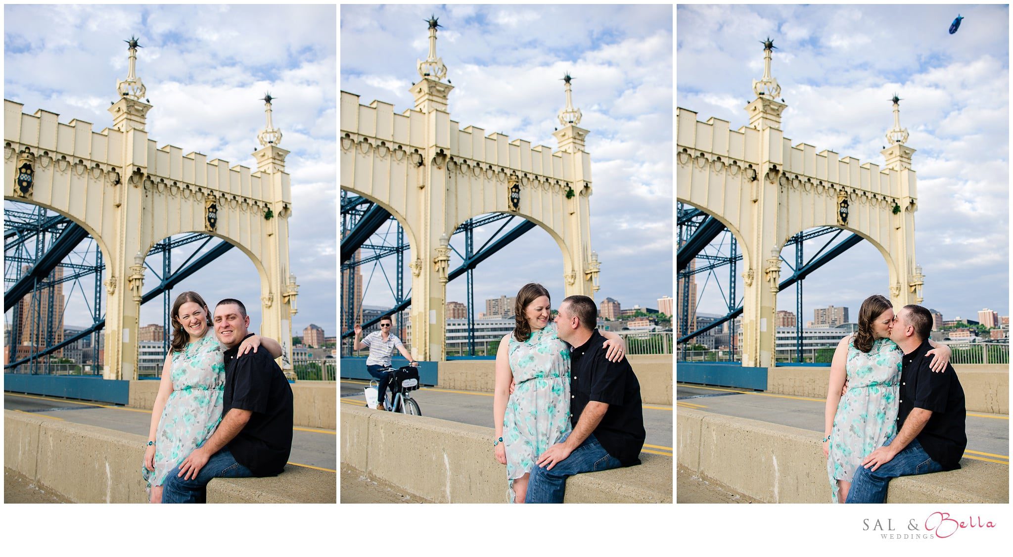 Smithfield Street Bridge Engagement Photos