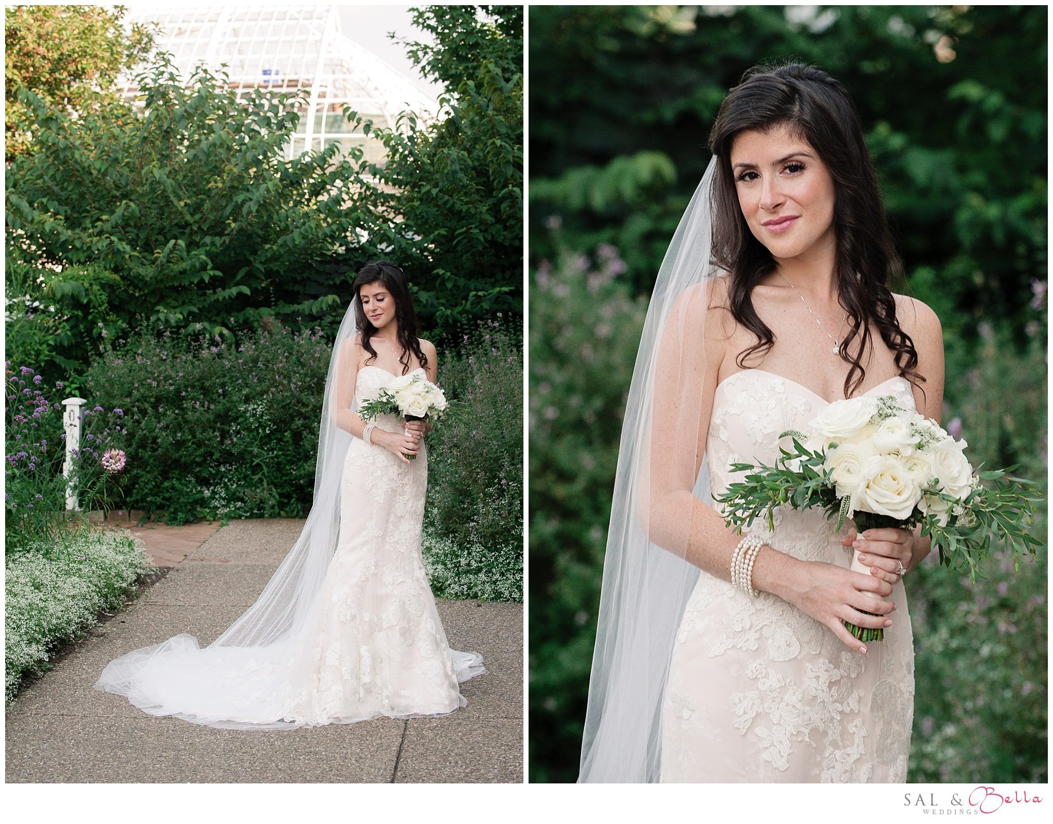 bridal portraits at phipps conservatory