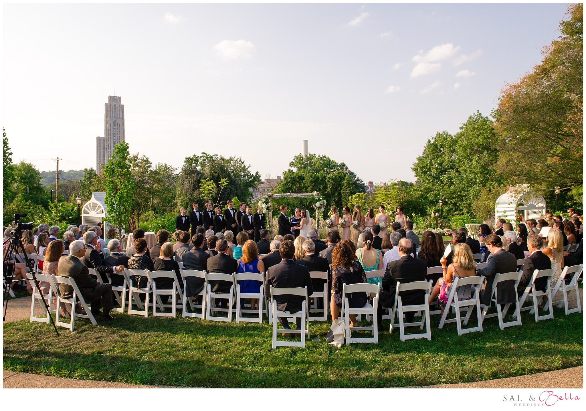 outdoor garden ceremony at phipps conservatory