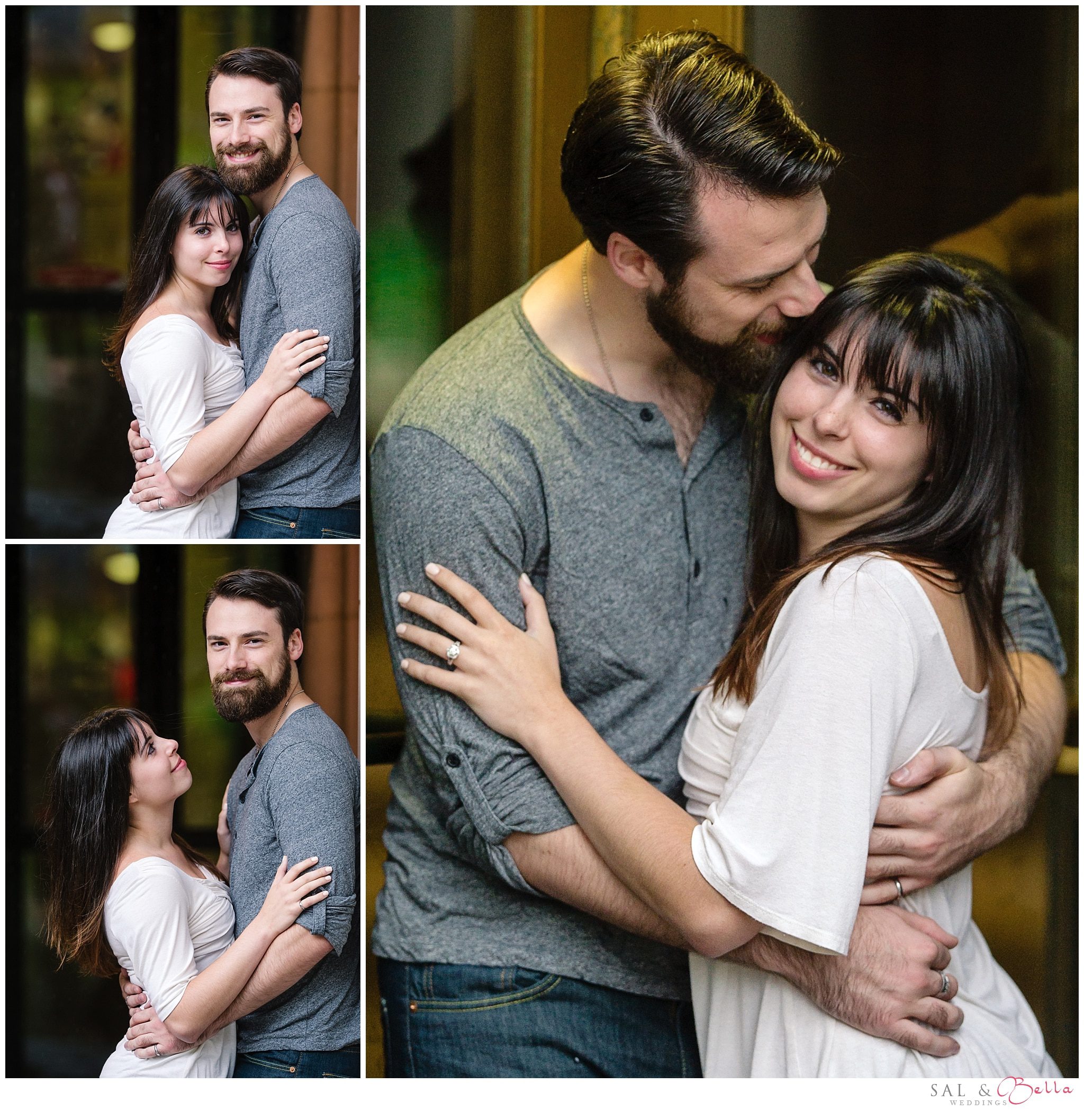 Pitt University rainy Pittsburgh engagement