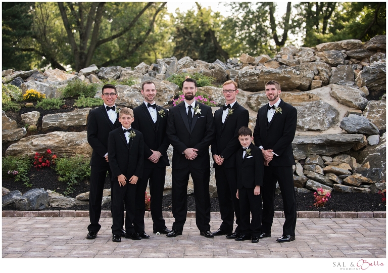Groomsmen photos at Downingtown Country Club 