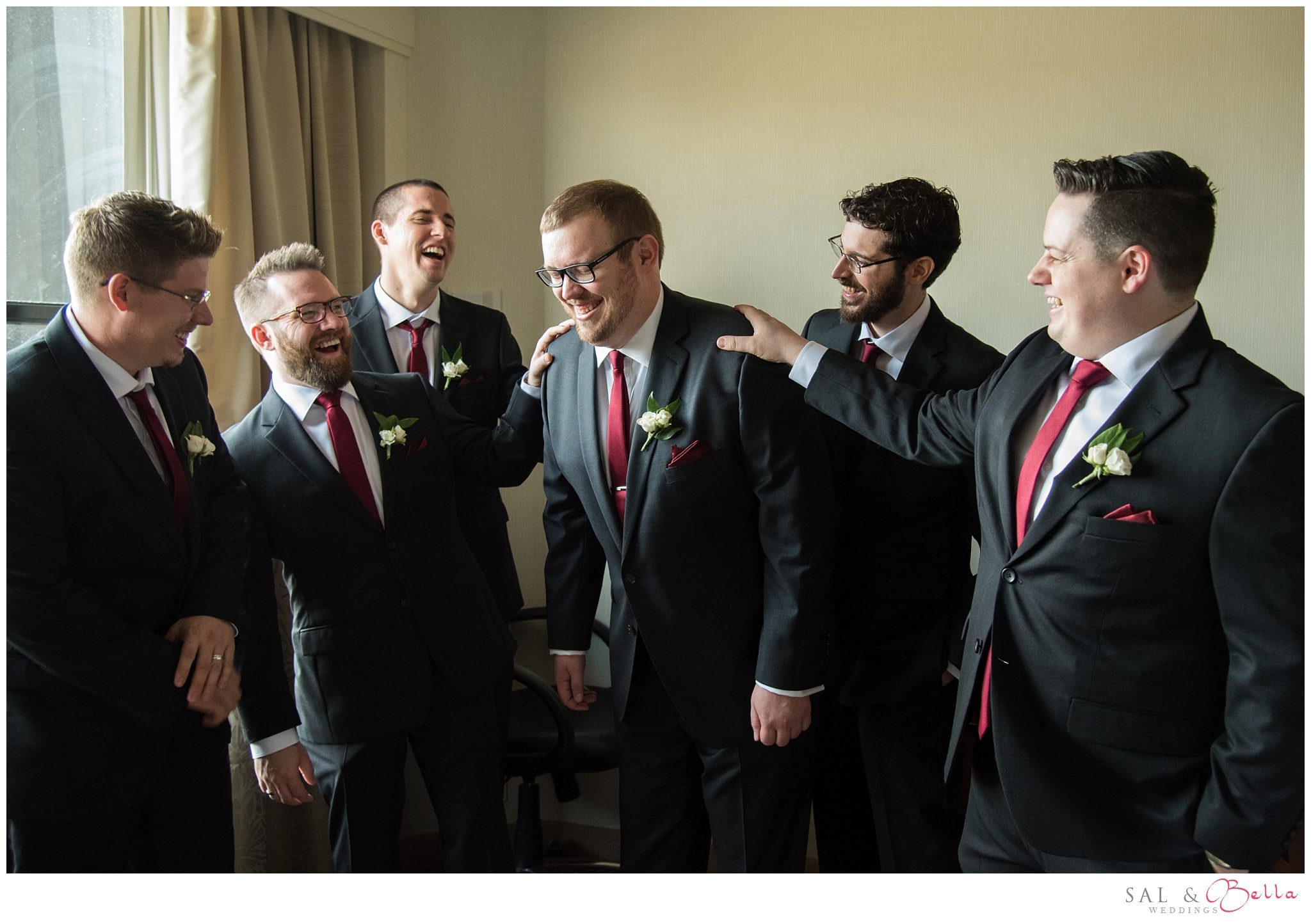 groomsmen at marriott city center