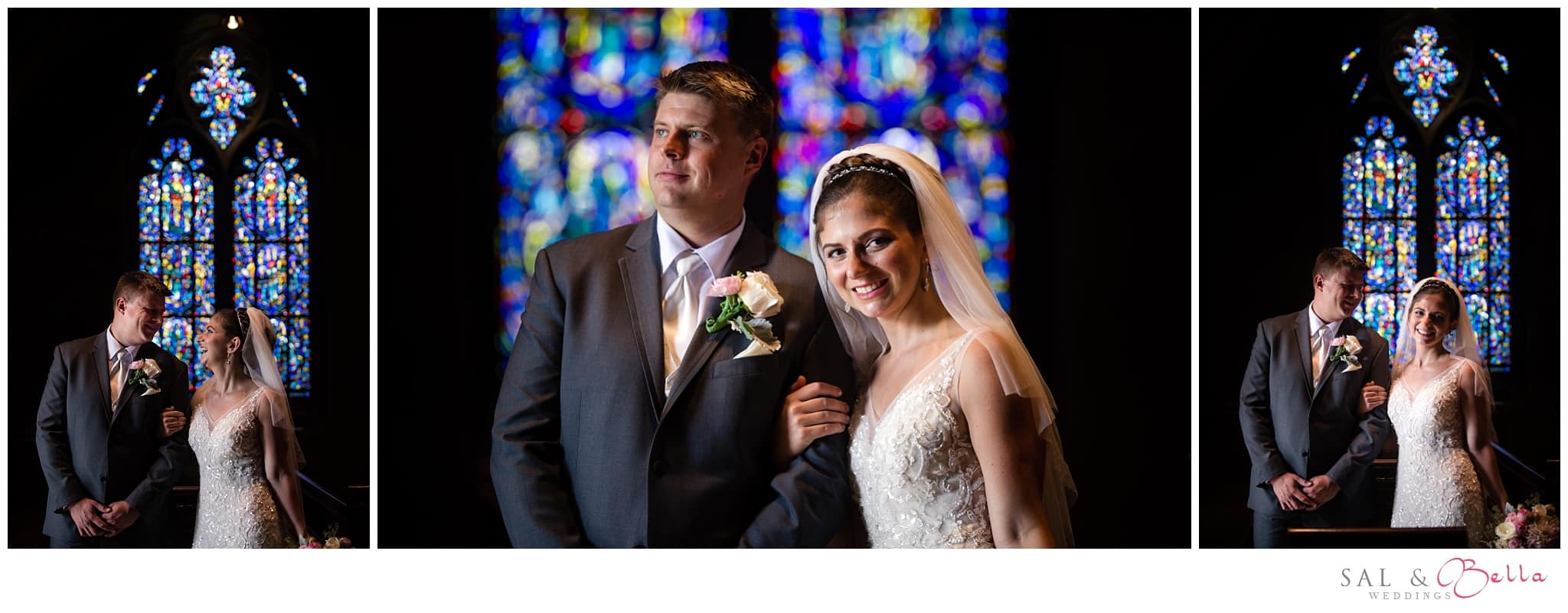 Heinz Chapel Wedding Photos Stained Glass