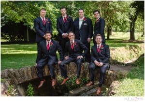 Groomsmen photos at Triangle Park