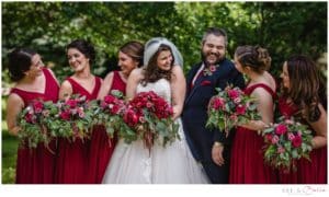 Triangle Park wedding party photos