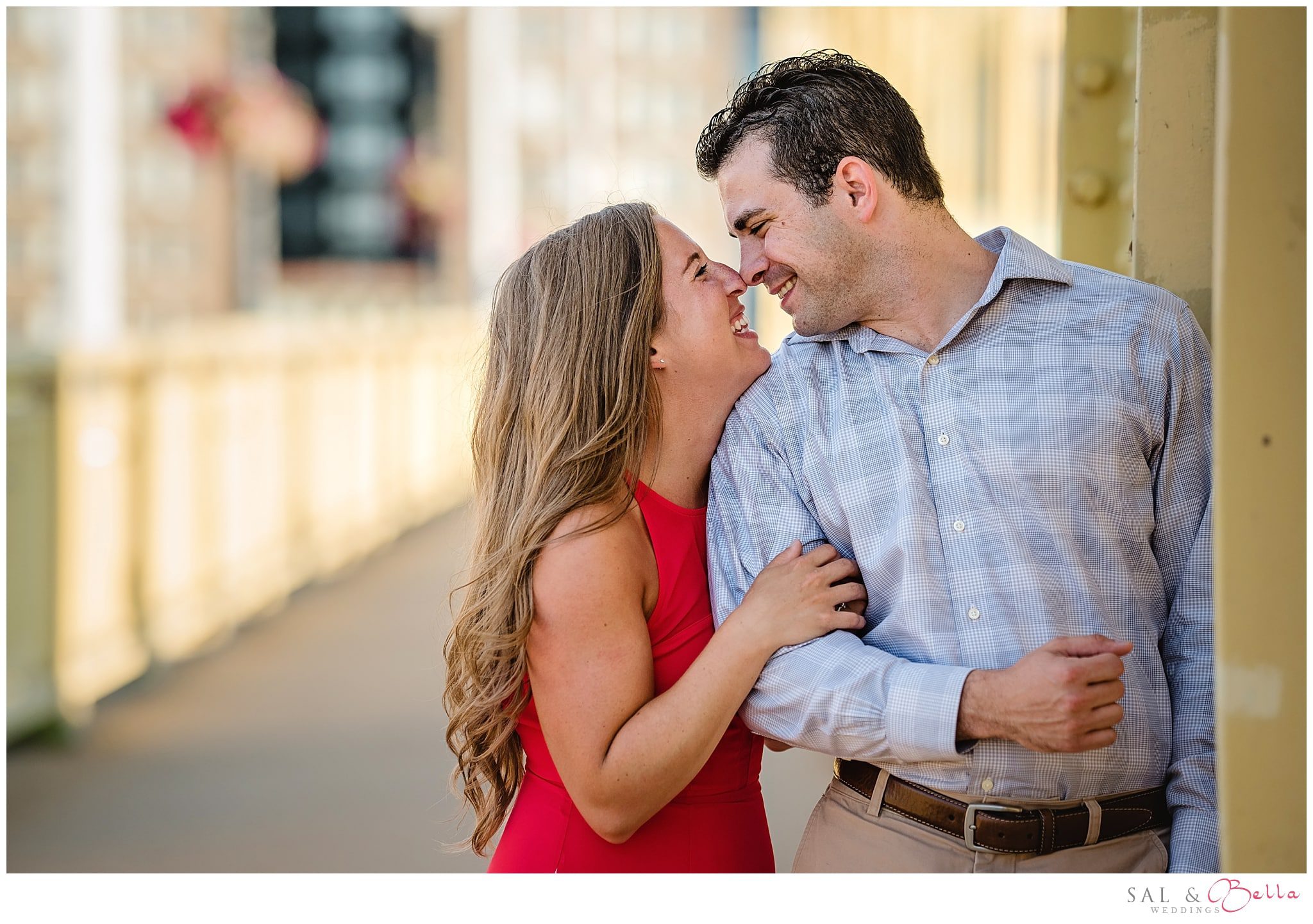 Engagement Session on Roberto Clemente Bridge