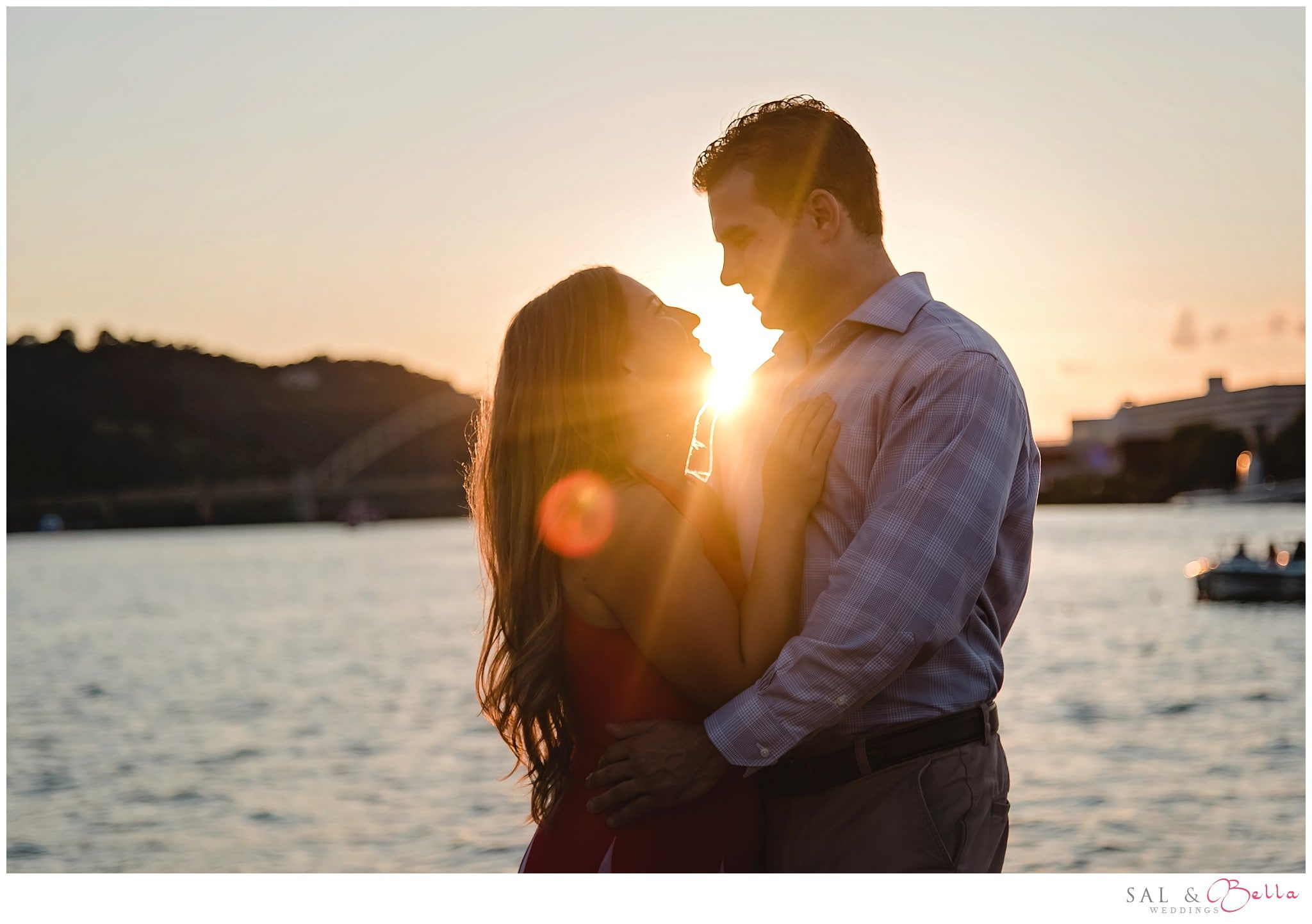 Sunset Engagement Session at Point State Park