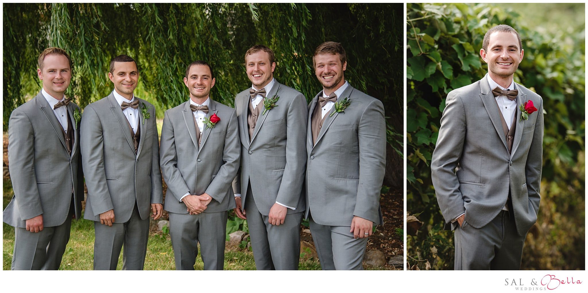 Groomsman photos at Quincy cellars