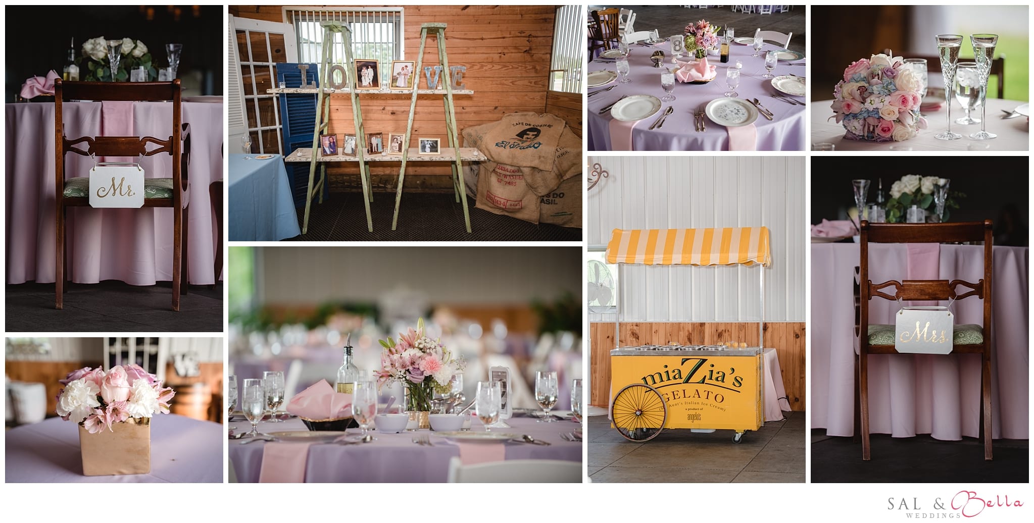 Wedding day details at Destiny Hill Farm