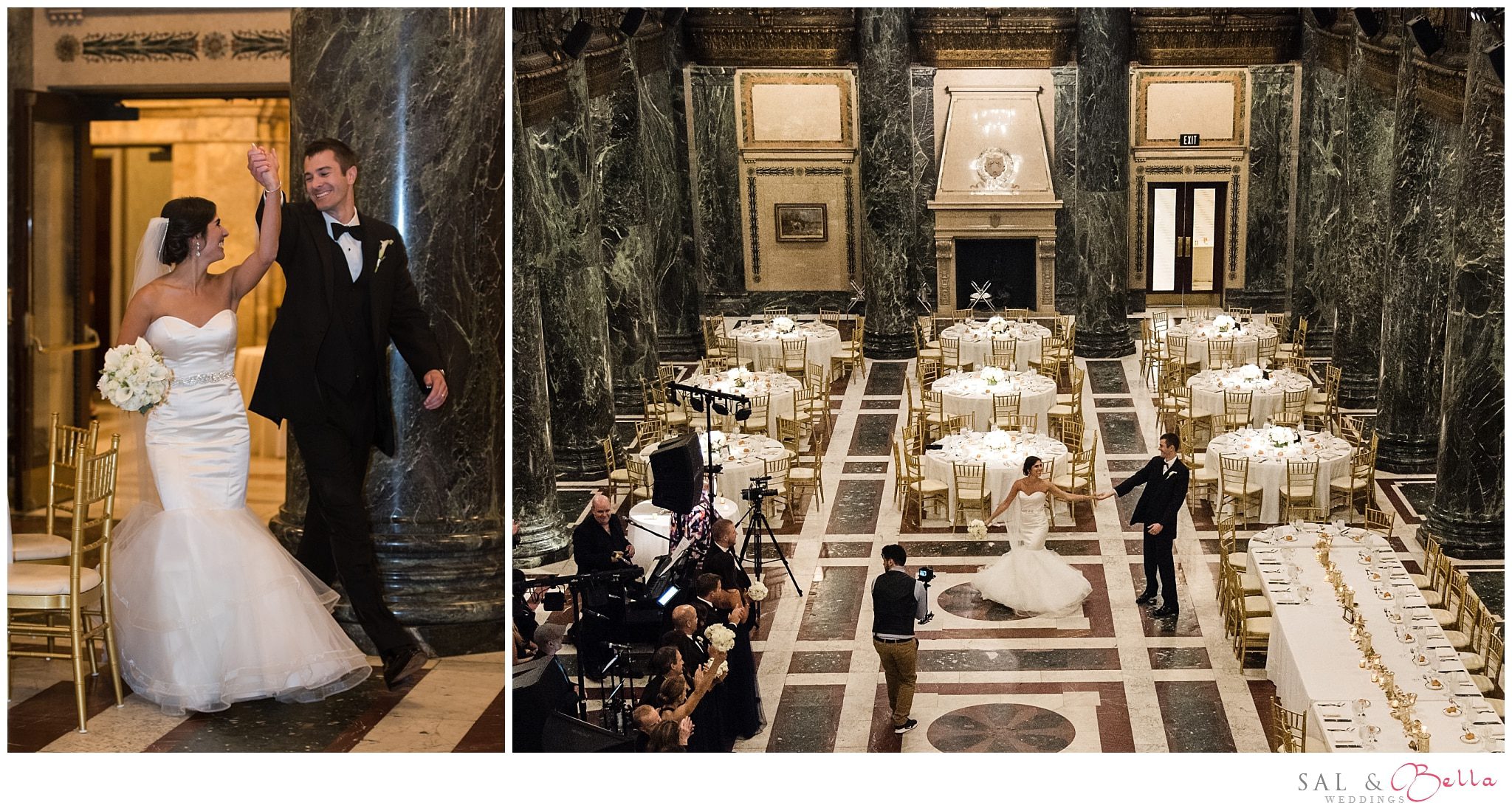 Grand Entrance Canegie Music Hall Foyer Wedding Reception