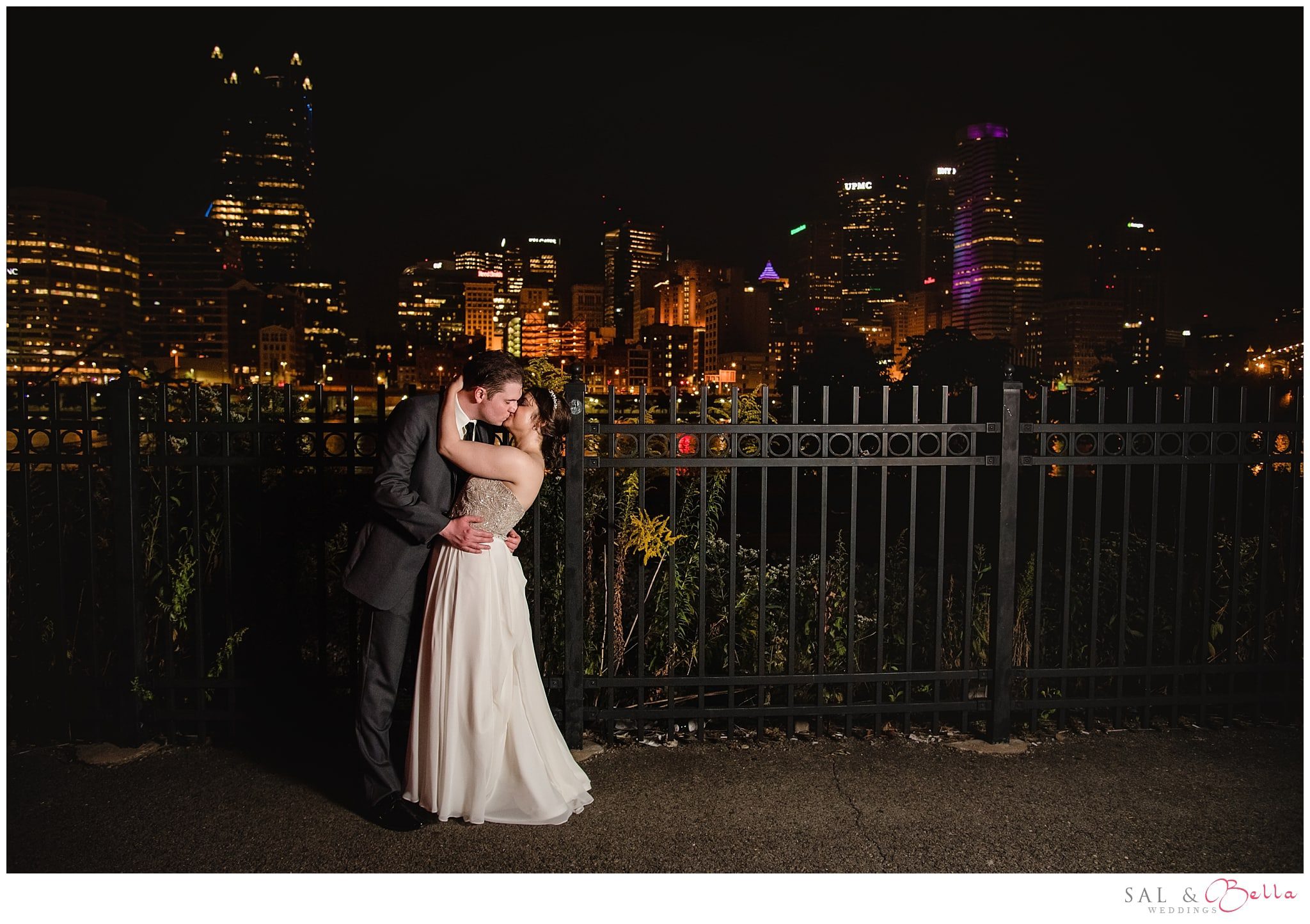 Sheraton Station Square Bride & Groom cityscape photo