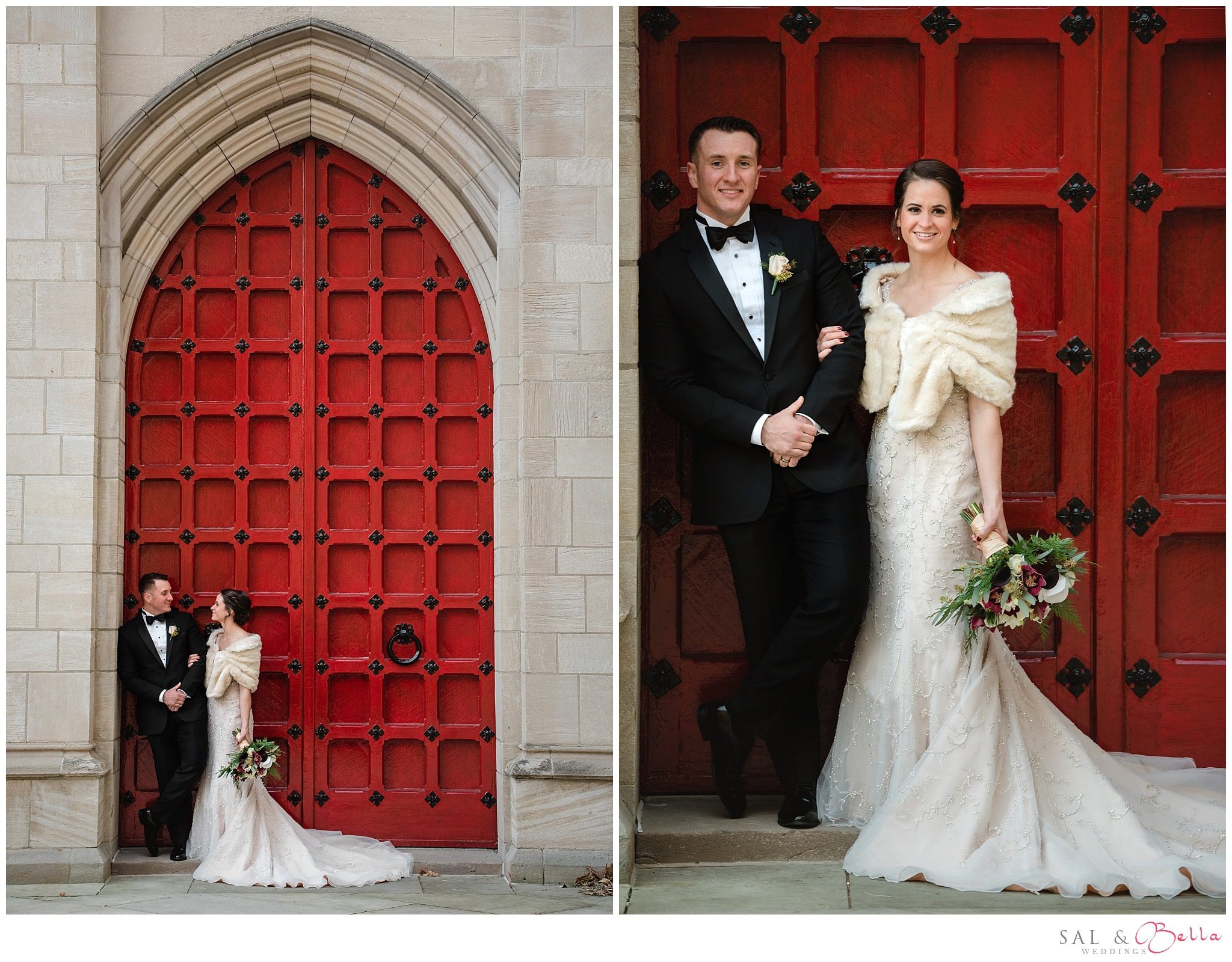 Bride & Groom at the cathedral of learning