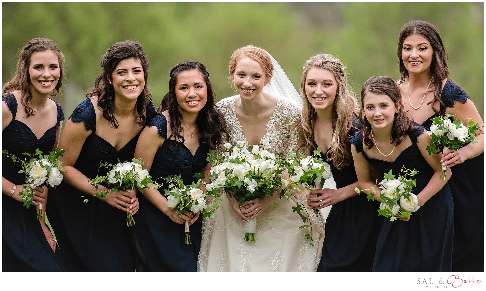 Bridesmaids photos at Schenley park