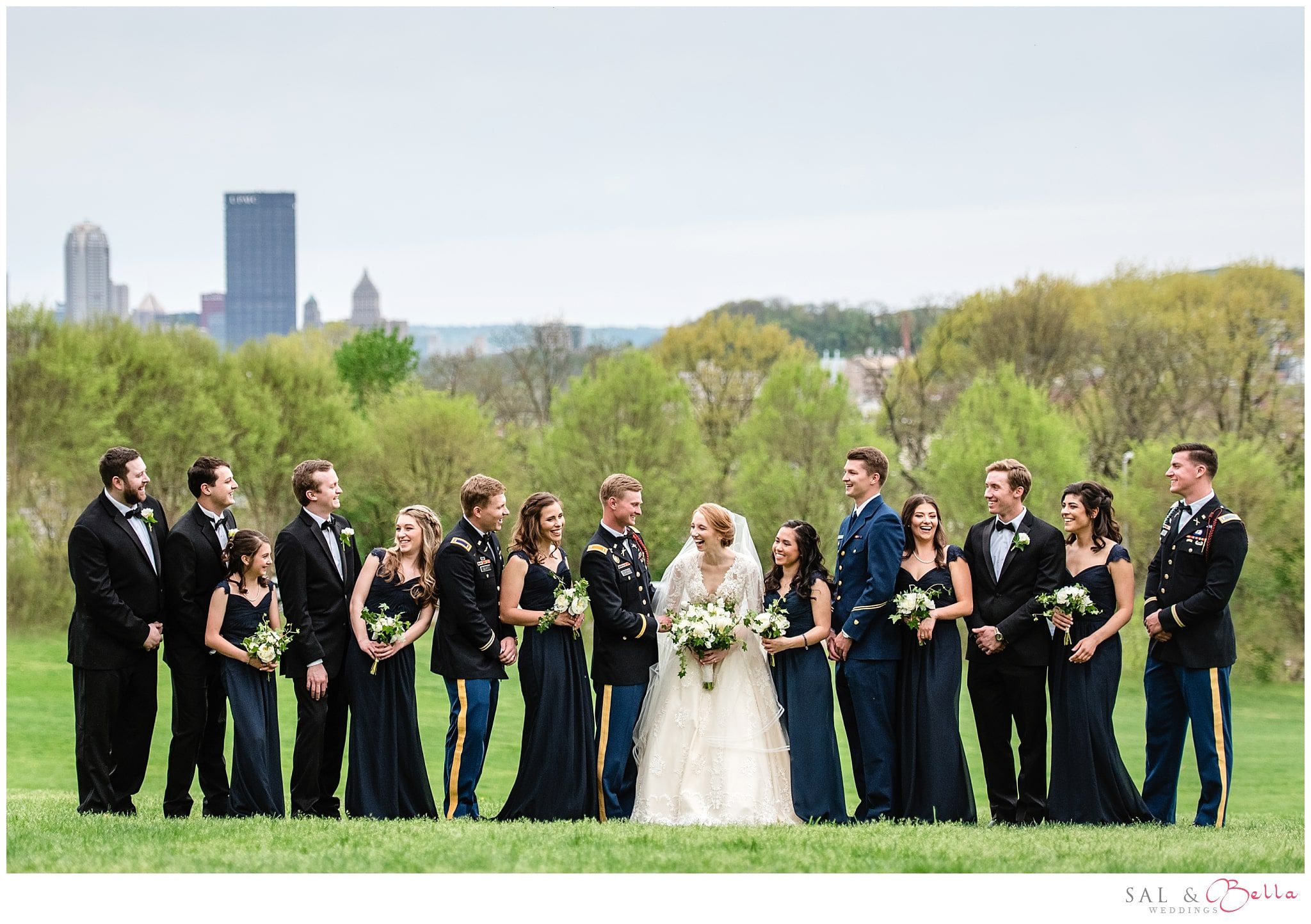 Schenley park Bridal party photos