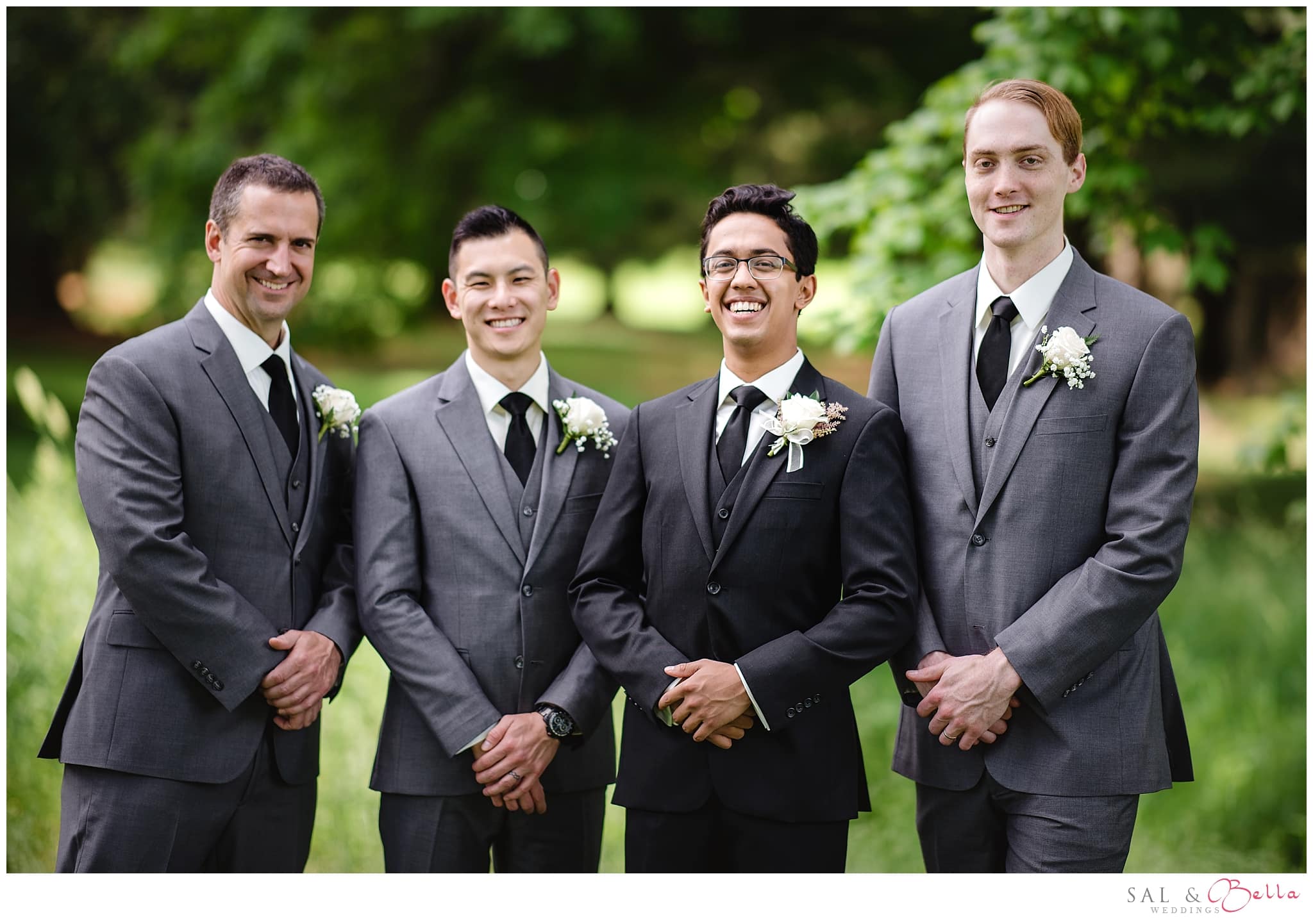 groomsmen pics at New Castle Country Club 