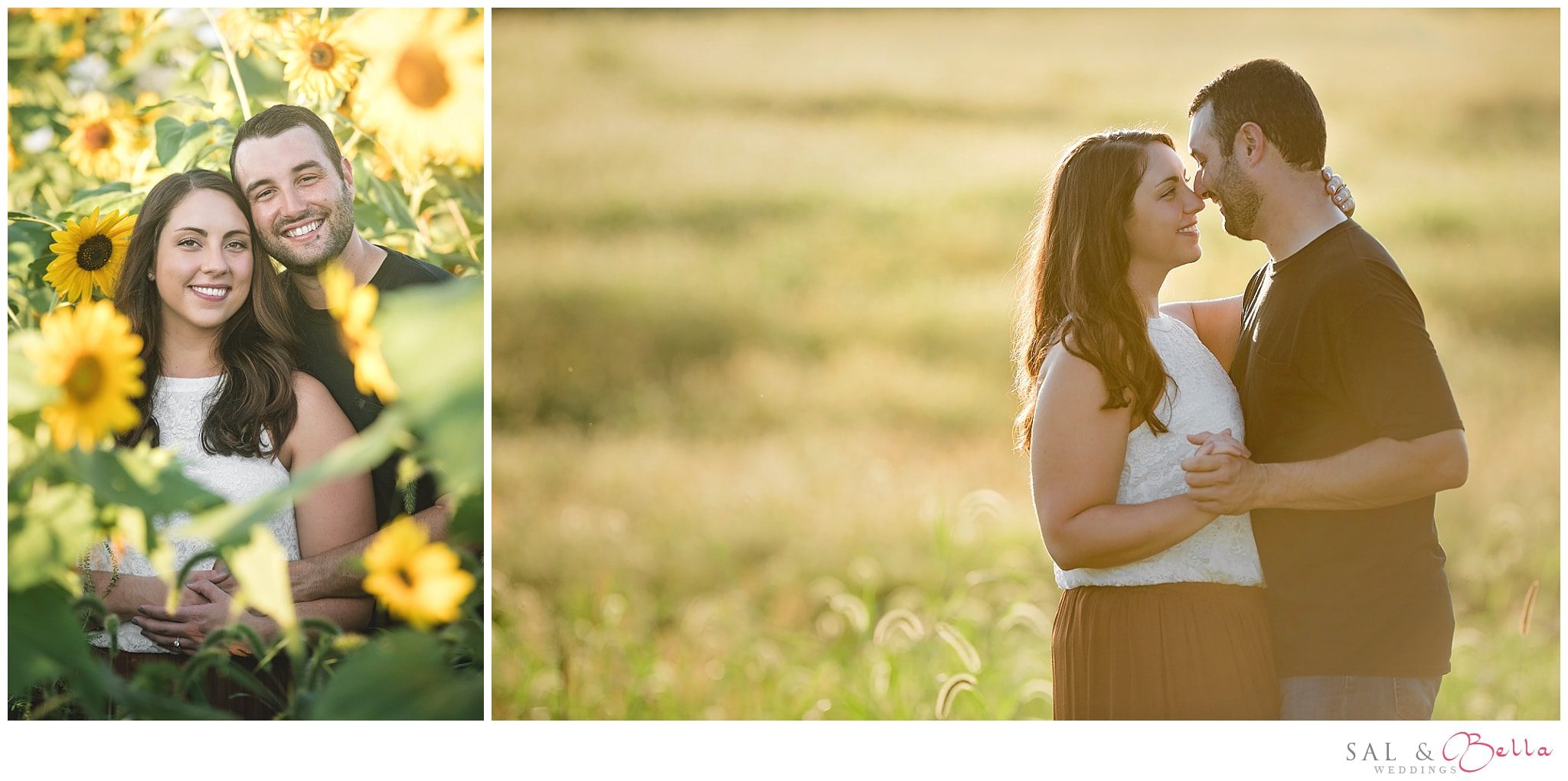 pittsburgh sunflower field engagement session
