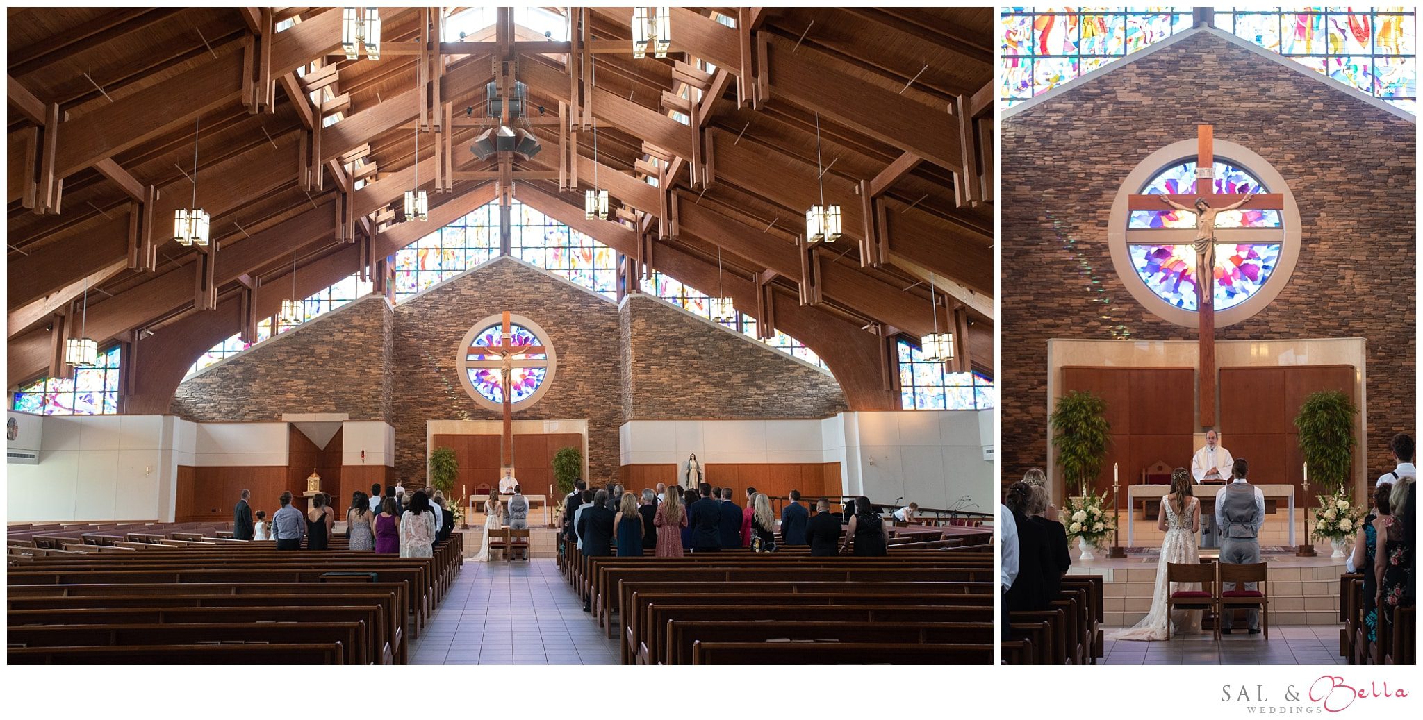ceremony at St Elizabeth's Catholic Church chester springs