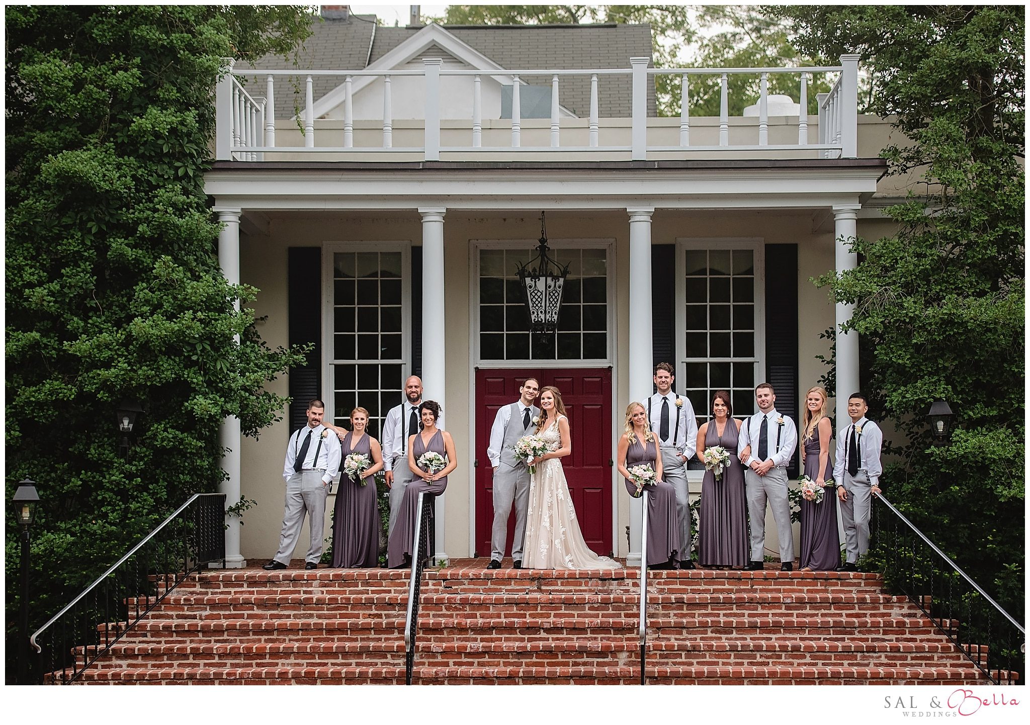 bridal party photos at the Kimberton Inn