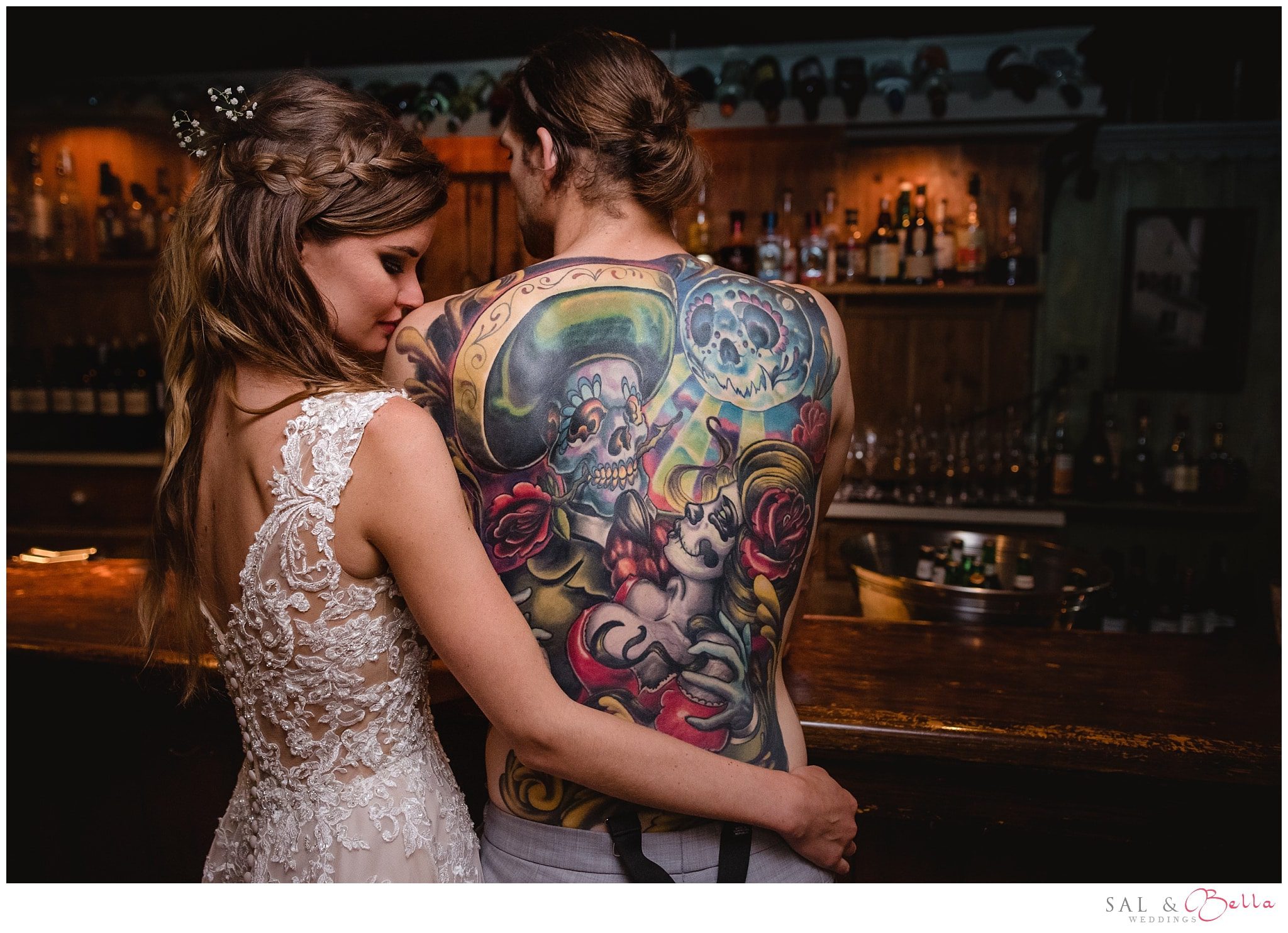 tattooed groom photos