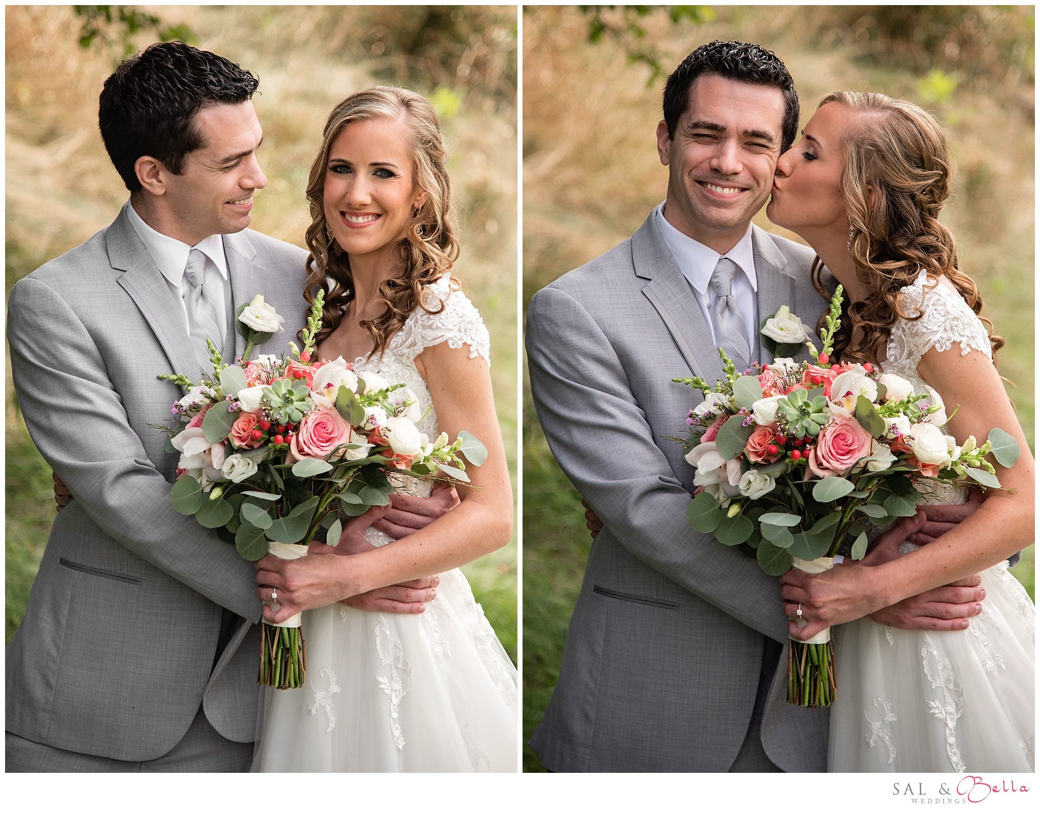 bride and groom at southpointe golf club