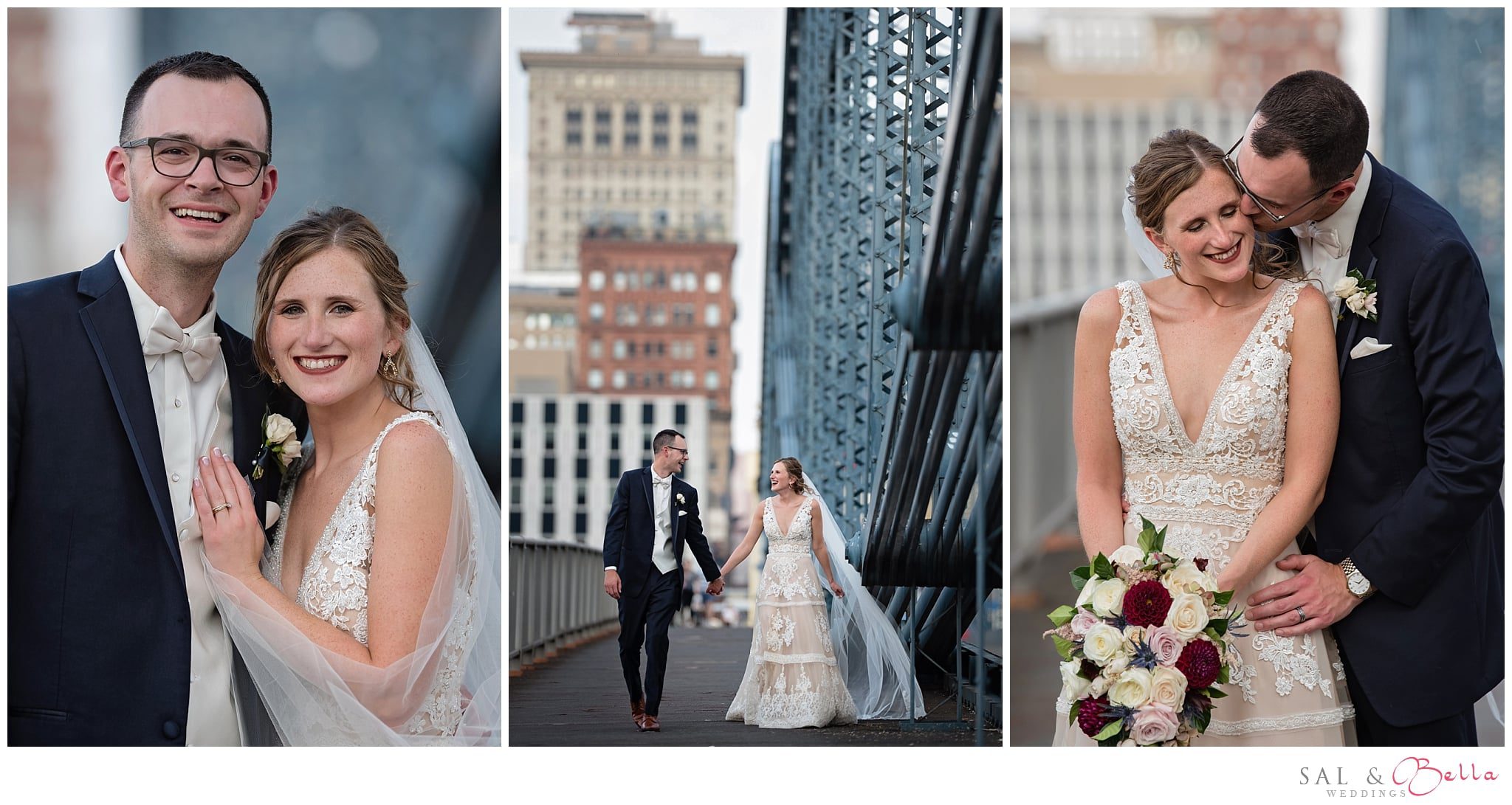 Smithfield Street Bridge wedding photos