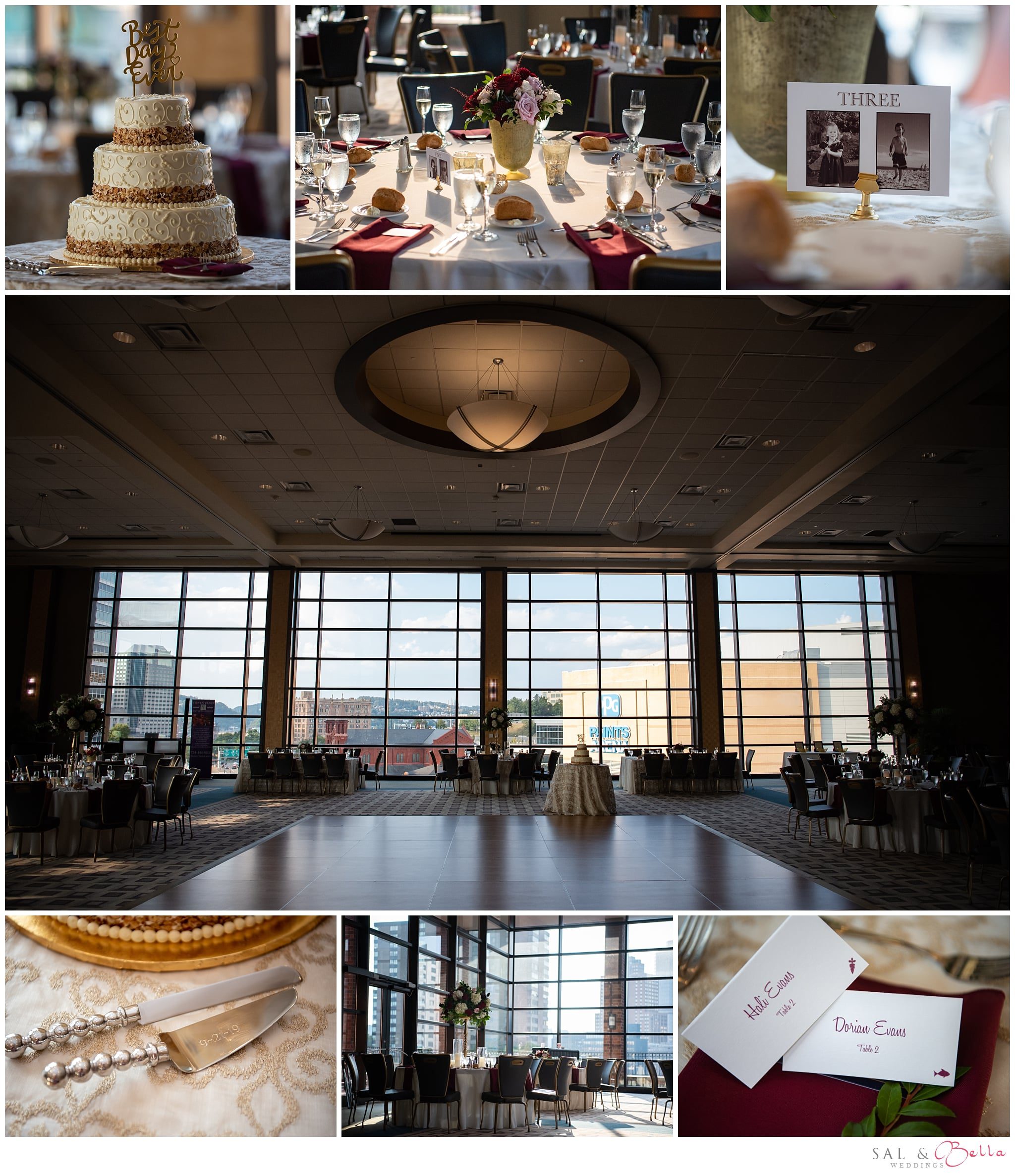 wedding details at Duquesne Power Center Ballroom