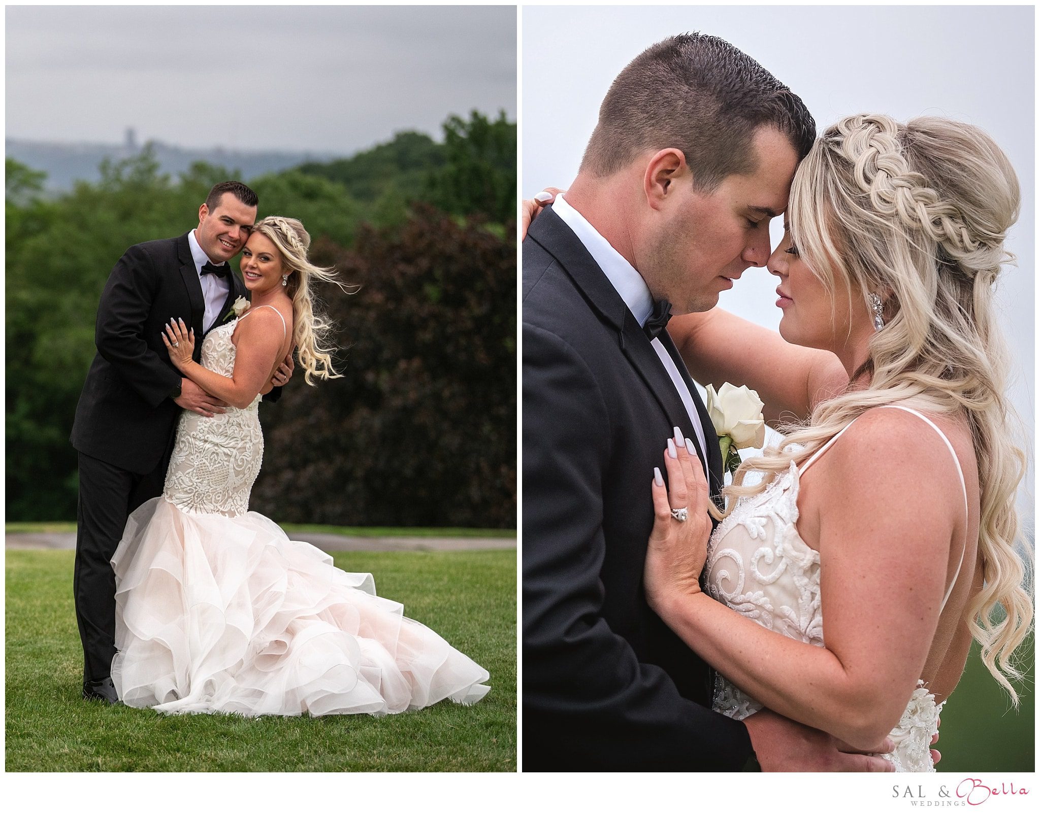 bride and groom portraits taken at Shannopin Country club.