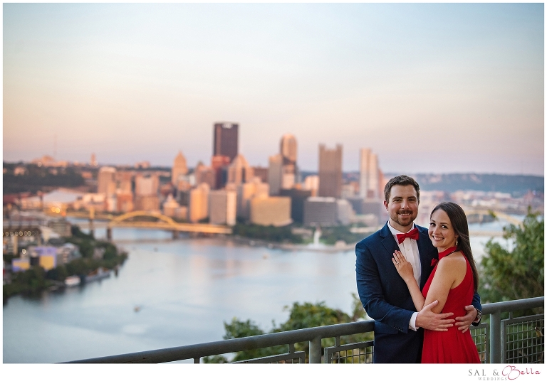Pittsburgh west end elliott overlook park engagement photos