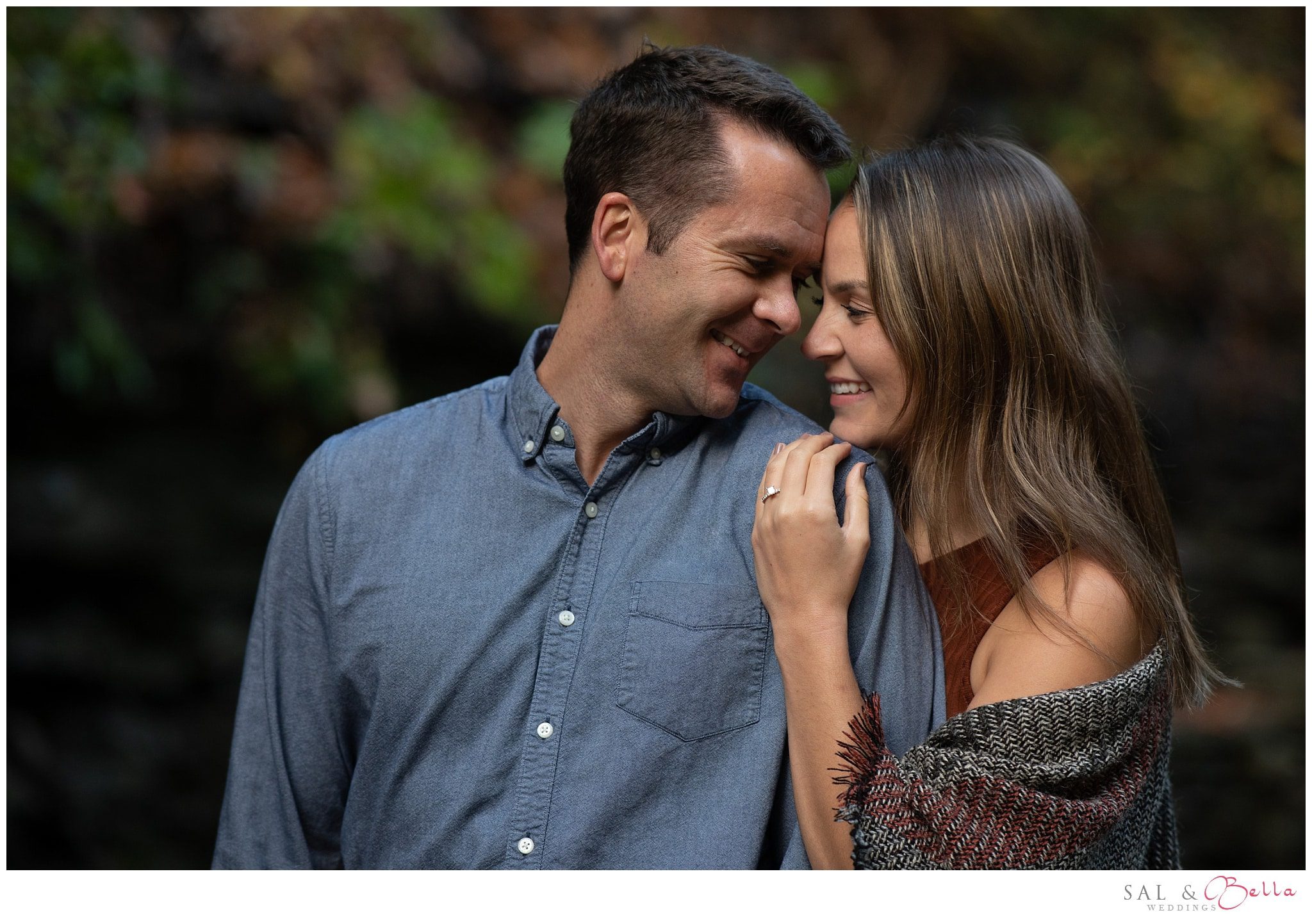 Engagement photos at Watkins Glen State Park NY