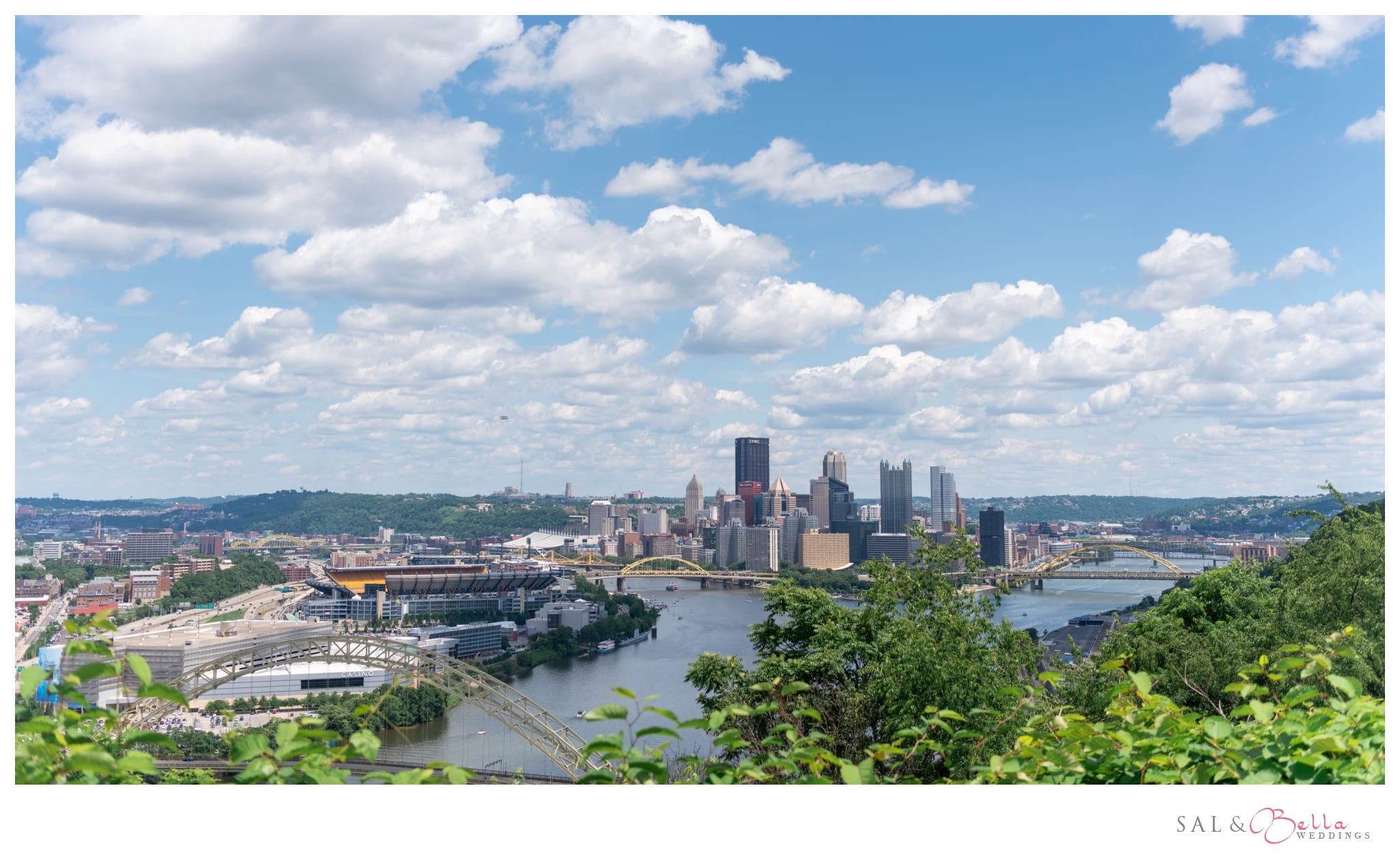 an iconic view of the Steel City from West end Elliot Overlook Park.