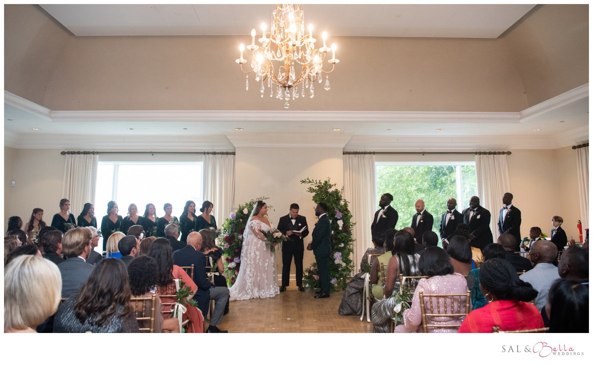 wedding ceremony at Longue Vue Club