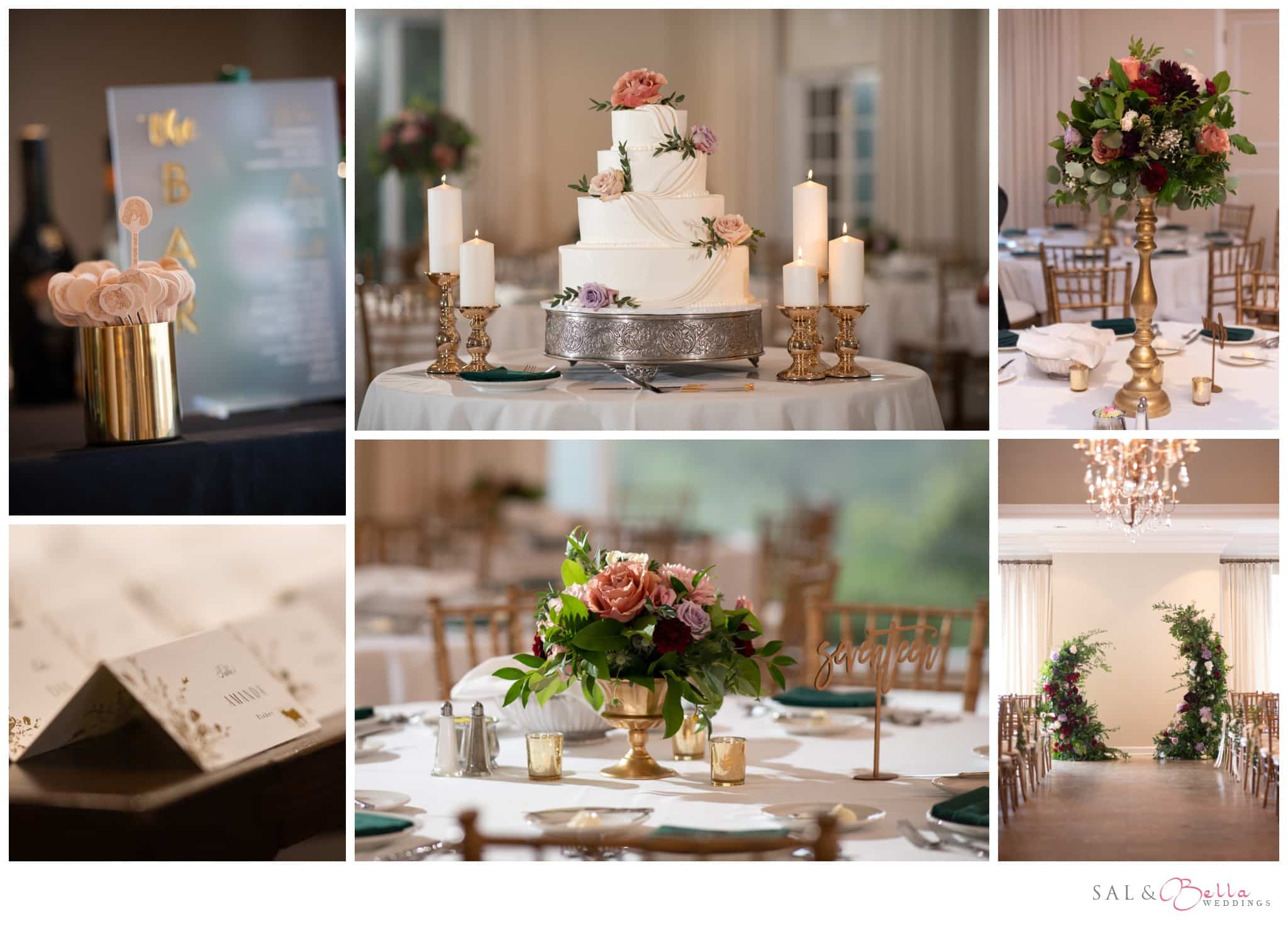 wedding details at the Longue Vue Club in Verona PA