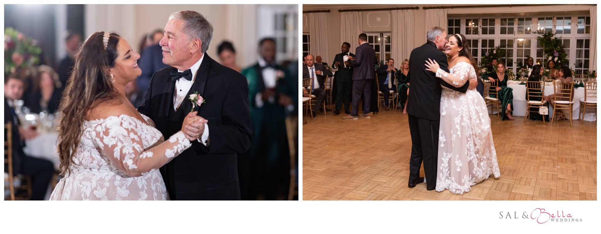 bride & her father dance together at Longue Vue Club