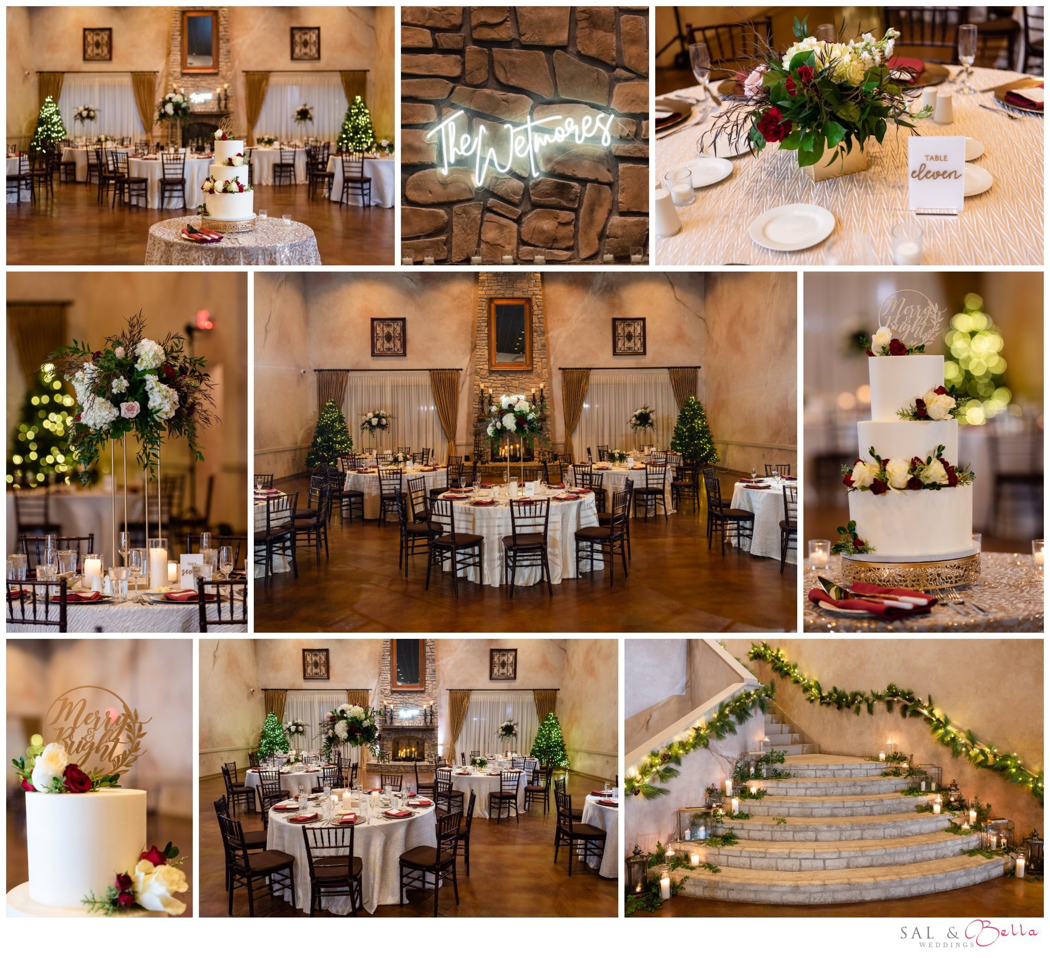 winter wedding details at Bella Sera Wedding Canonsburg.