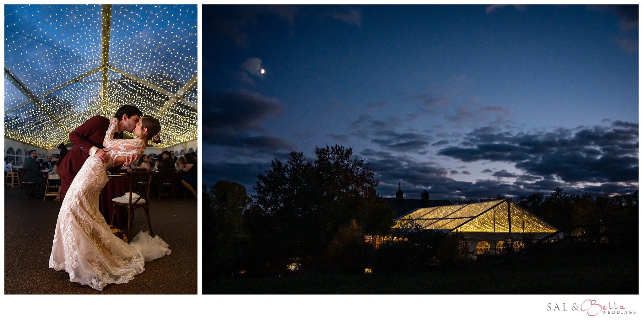  Pittsburgh Botanic Garden Wedding photos at night.