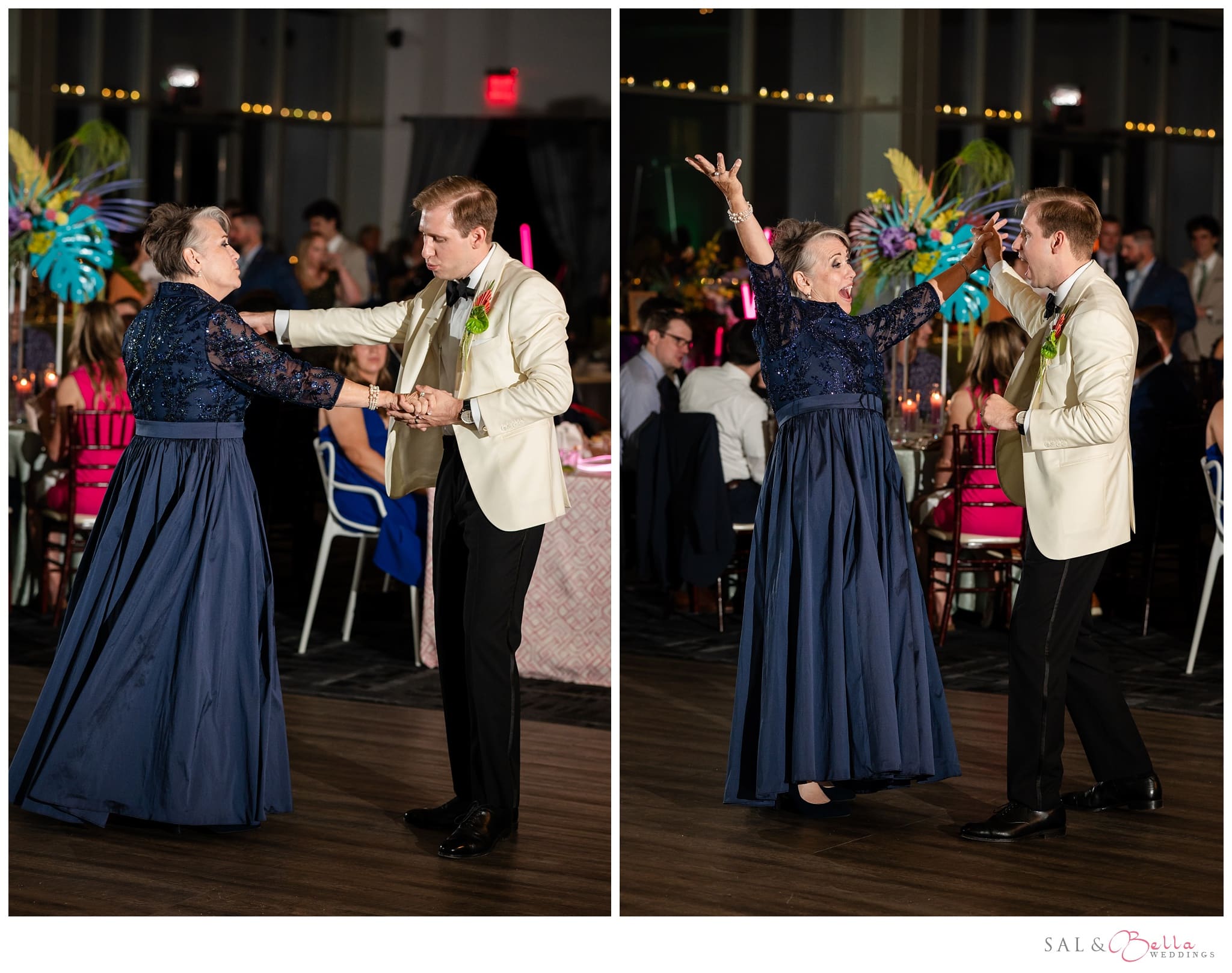 Groom shares a dance with his mother at Heinz History Center in Pittsburgh