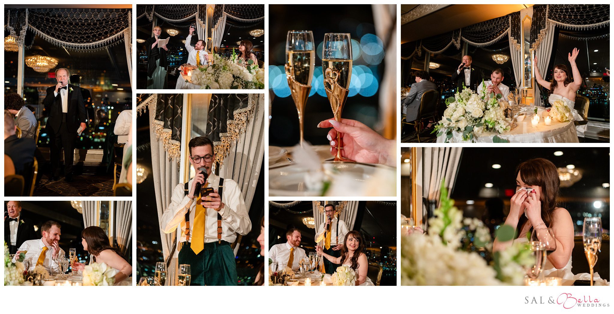Sweet words shared during wedding toast at a LeMont Pittsburgh wedding.