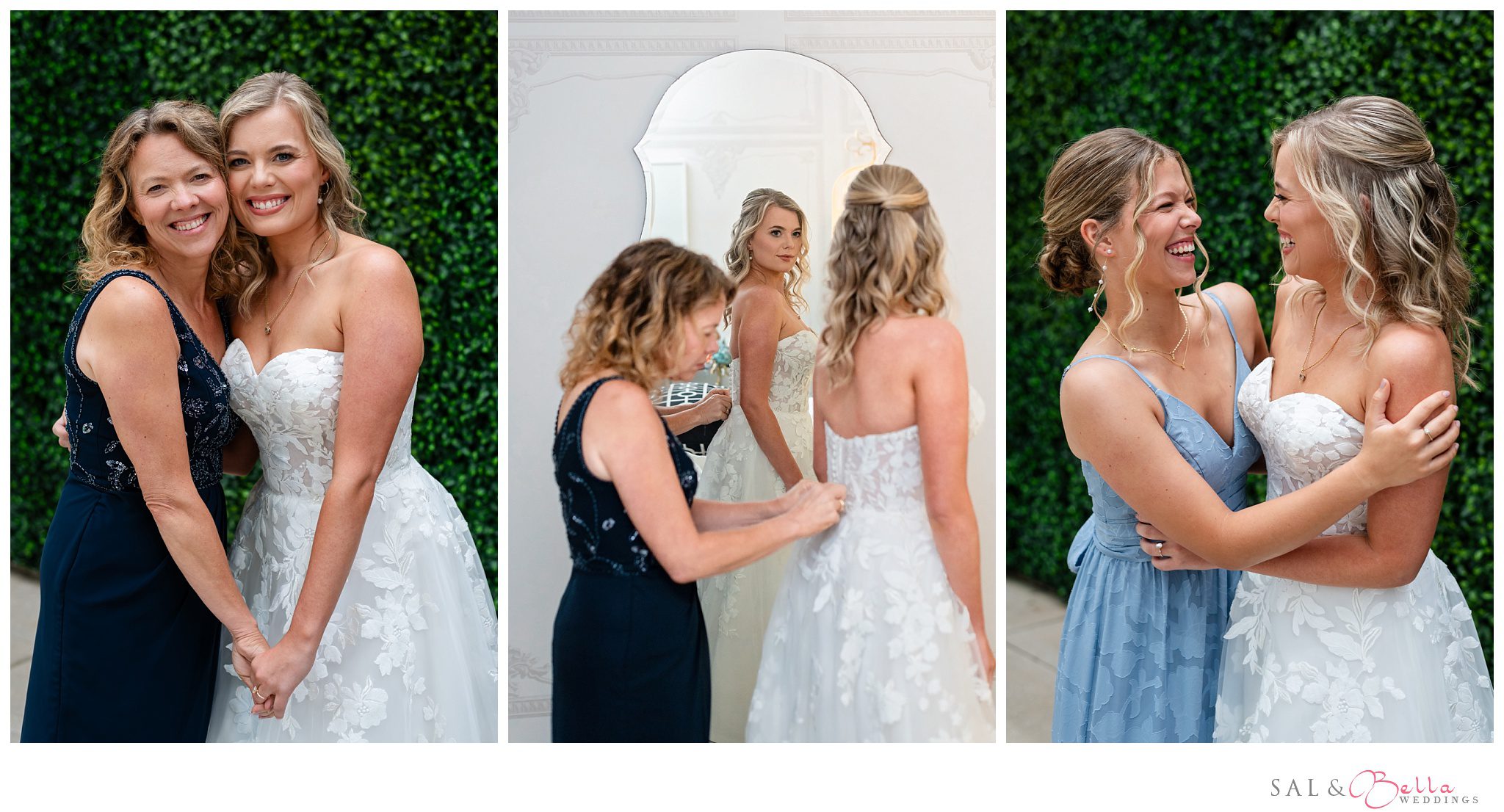 bride gets ready at hotel monaco in pittsburgh.
