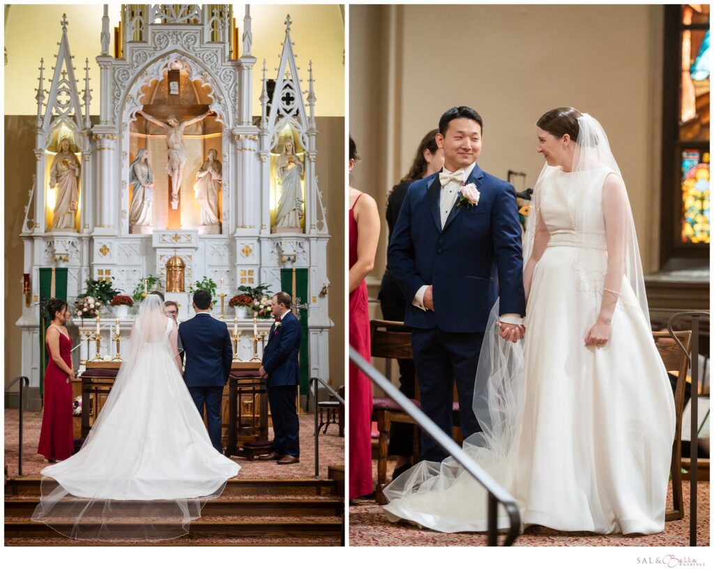 A beautiful wedding ceremony at St. Mary of the Mount. 
