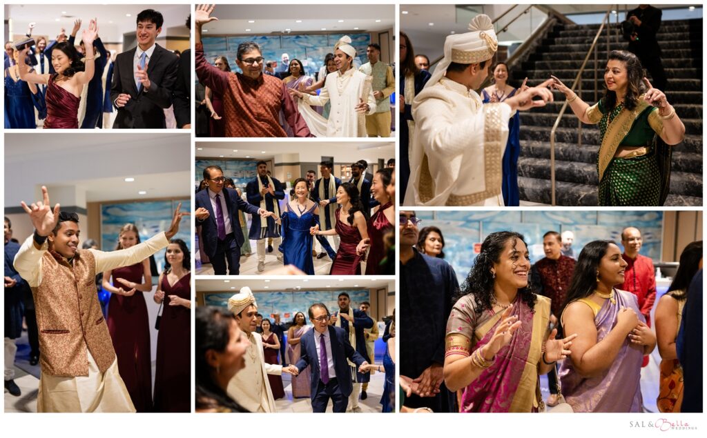 Indian barat ceremony in the lobby of the Wyndham Grand Pittsburgh