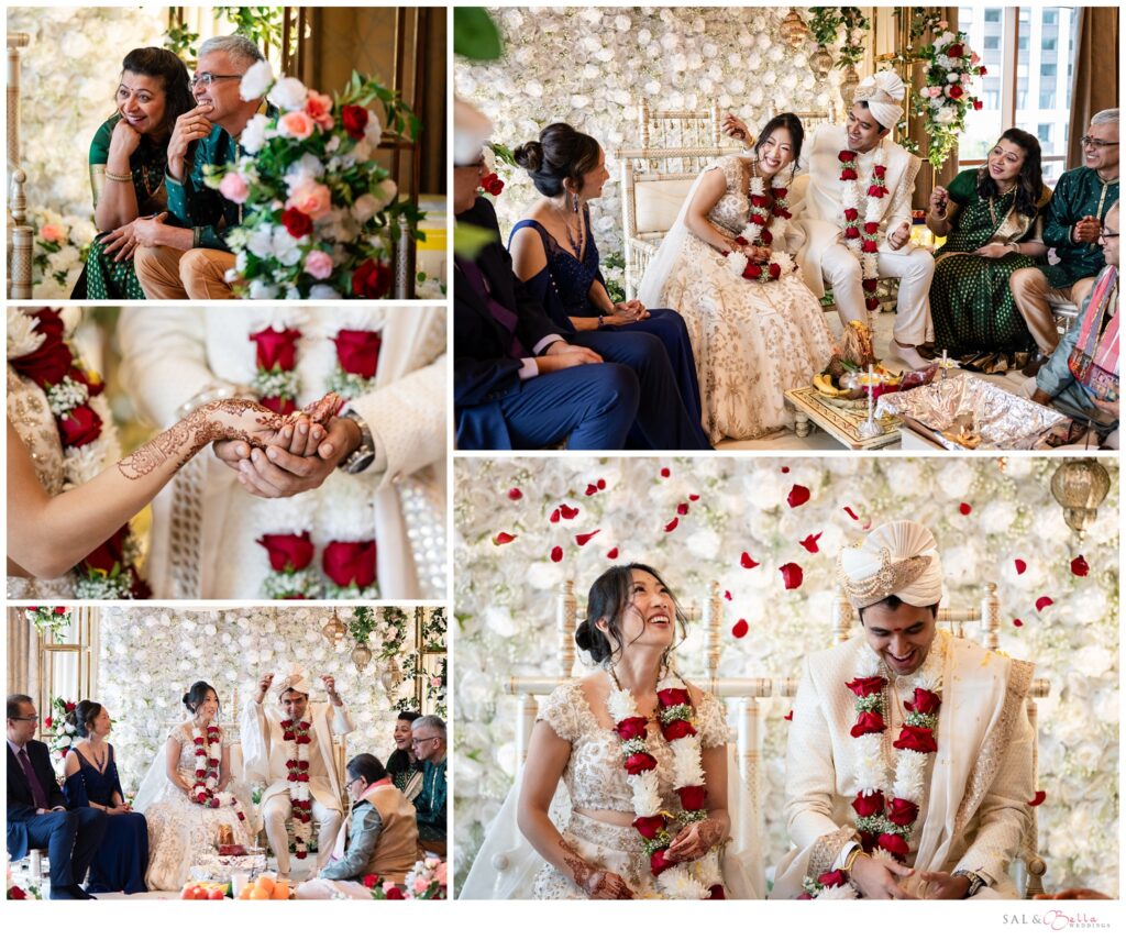 Bride & groom share wonderful traditional moments during their Indian fusion wedding in Pittsburgh,