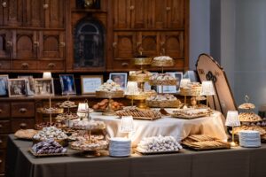 A full traditional Pittsburgh Cookie table at The Grand Hall of the Priory.